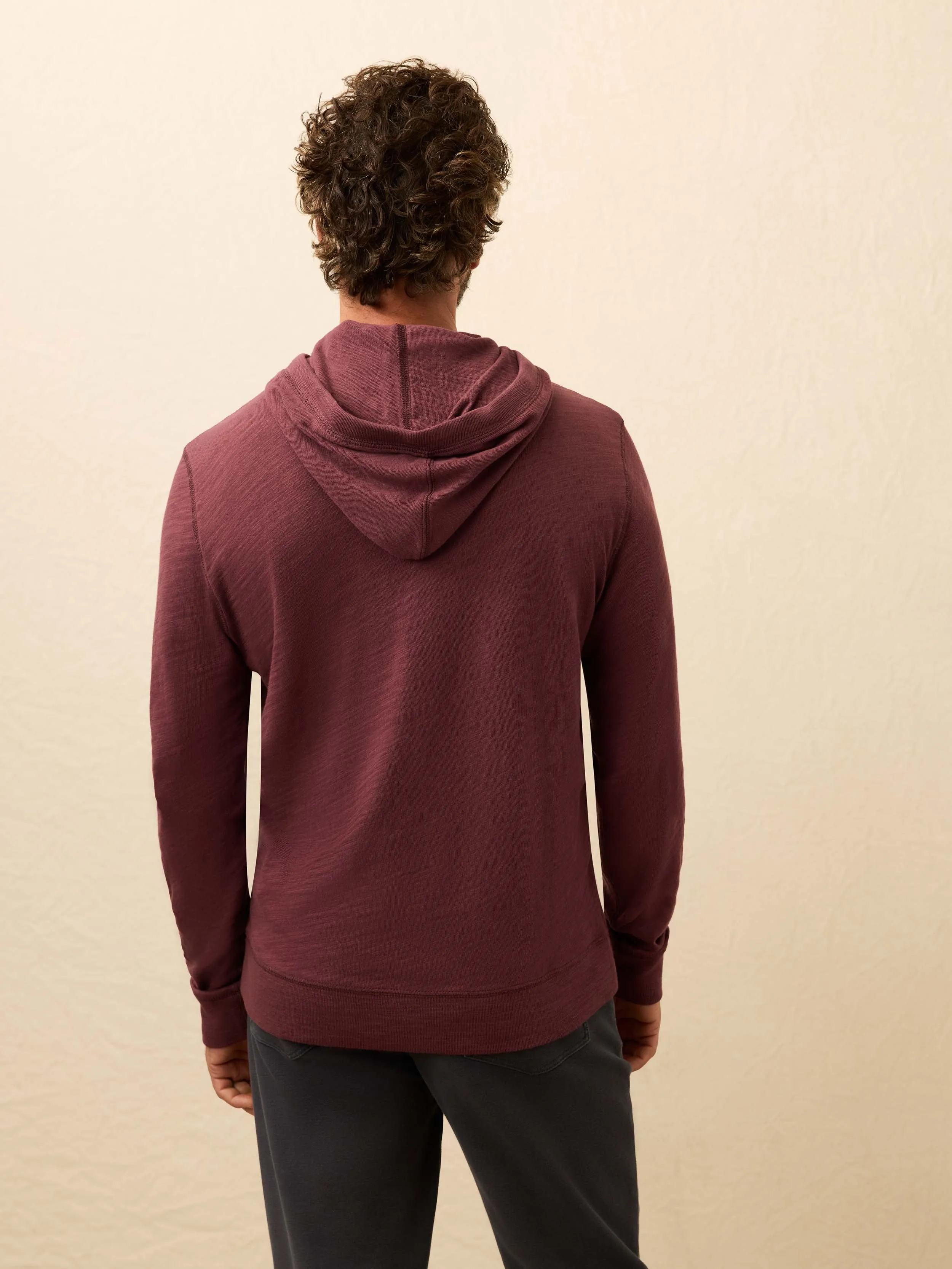 Sunwashed Midweight Organic Hoodie - Mahogany sold by Faherty product image thumbnail 3