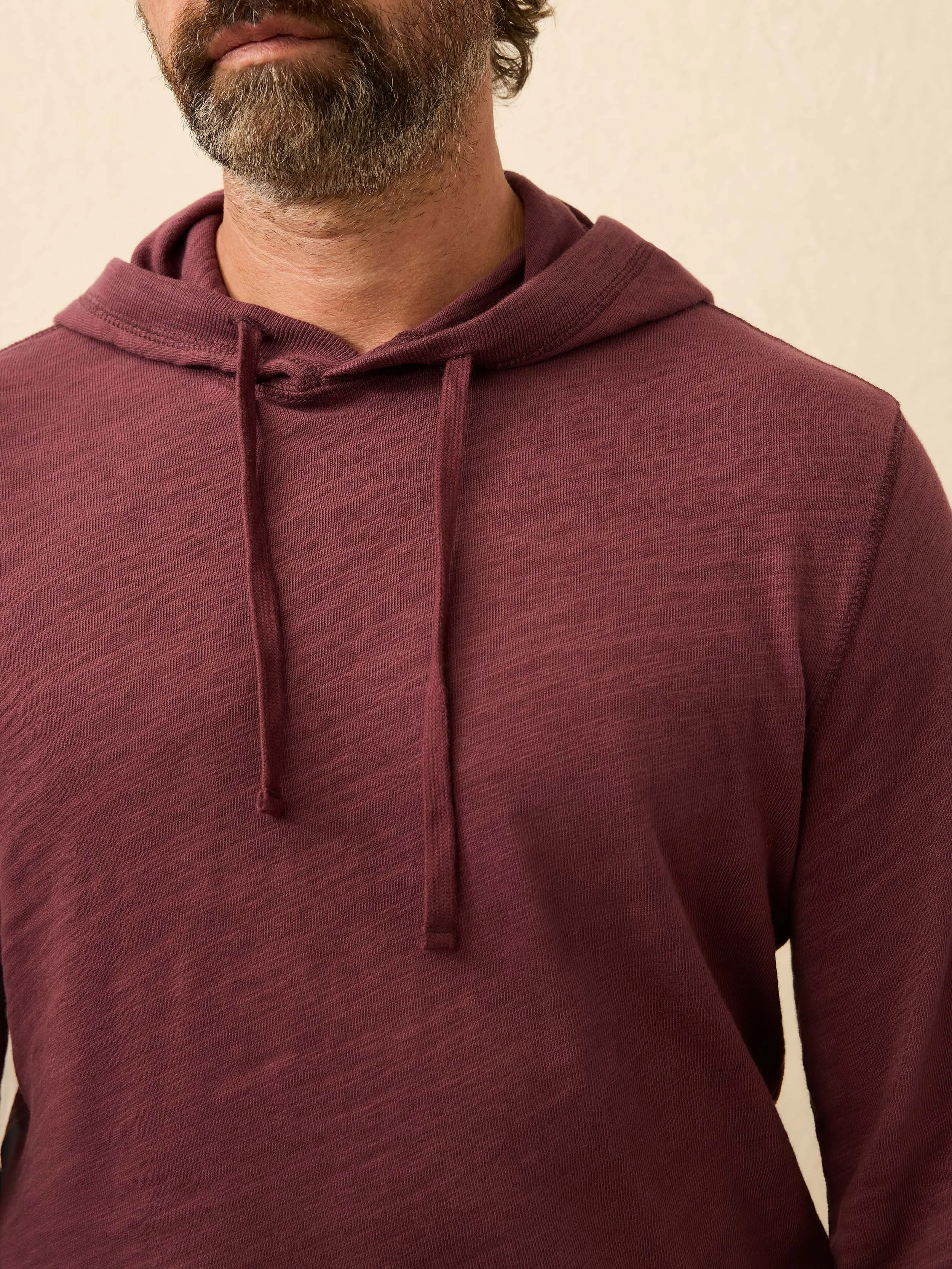 Sunwashed Midweight Organic Hoodie - Mahogany sold by Faherty product image thumbnail 4