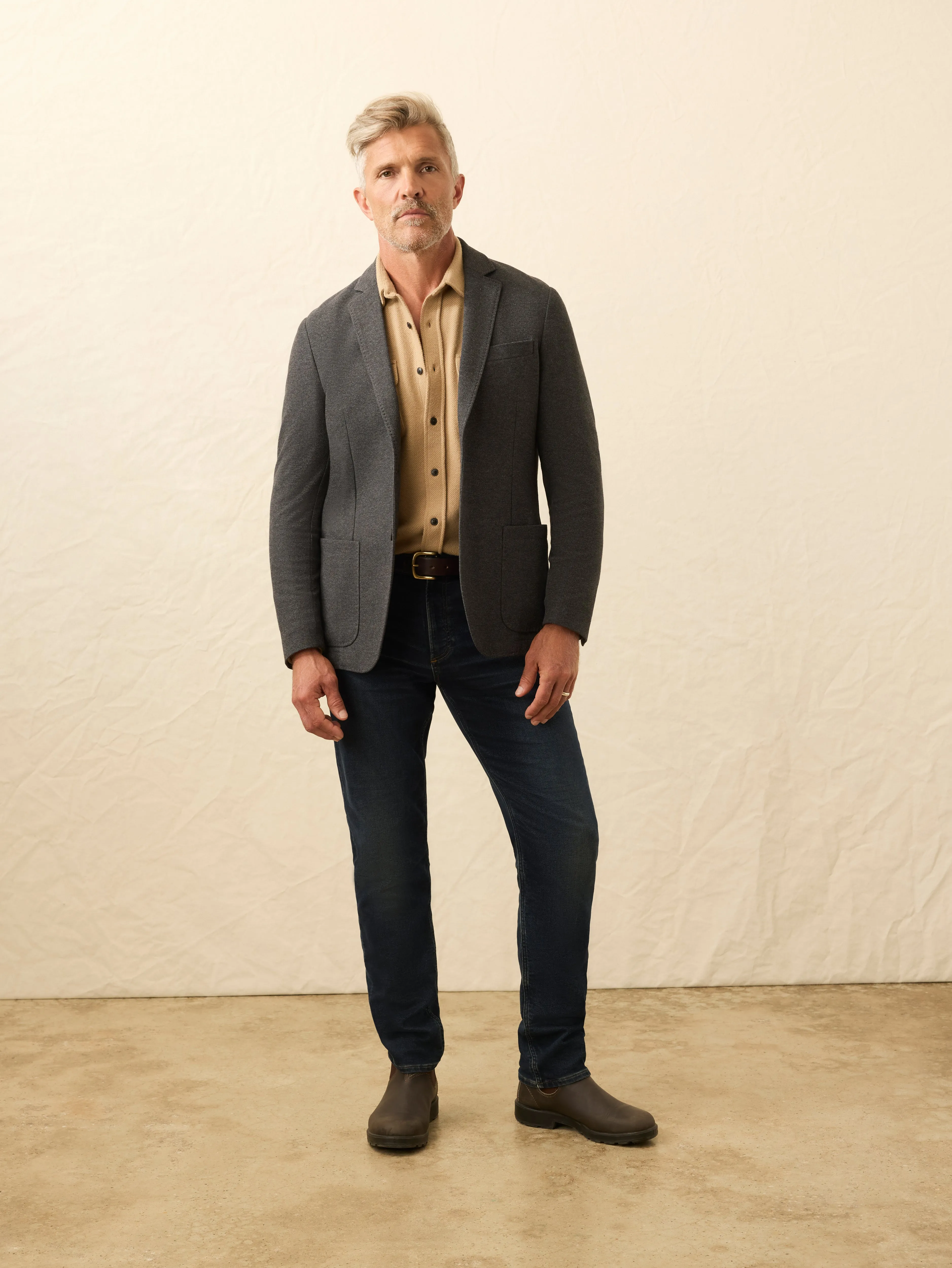 Knit Blazer - Charcoal Cliff sold by Faherty product image thumbnail 5