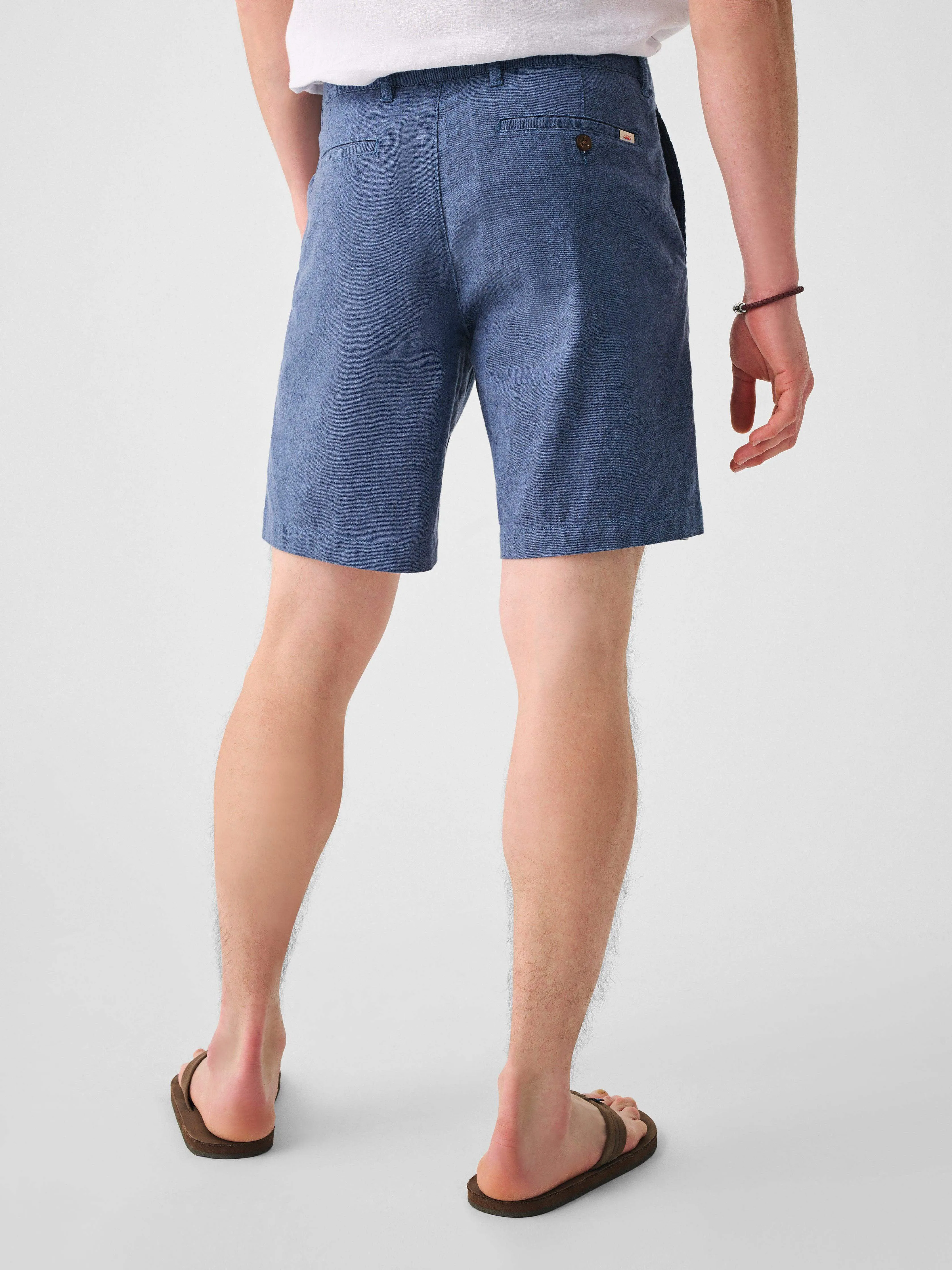 Tradewinds Linen Blend Short (7.5" Inseam) - Night Sea sold by Faherty product image thumbnail 5