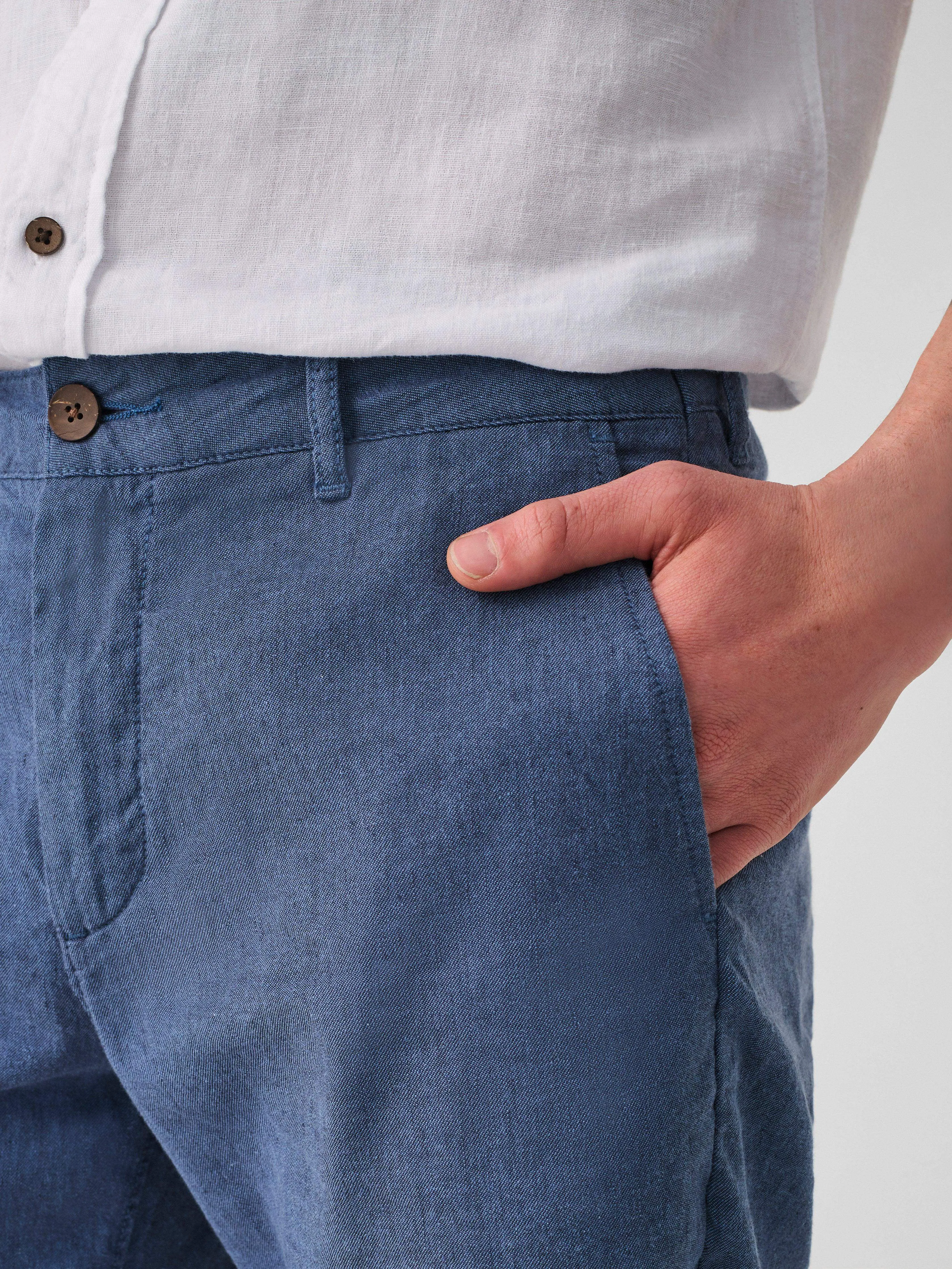 Tradewinds Linen Blend Short (7.5" Inseam) - Night Sea sold by Faherty product image thumbnail 2