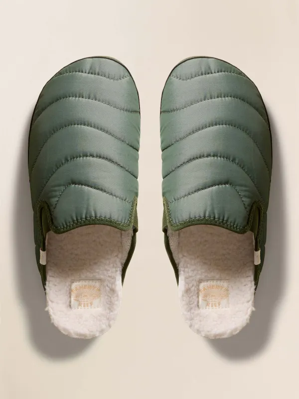 Faherty X Reef Unisex Slipper Scuff - Thyme sold by Faherty