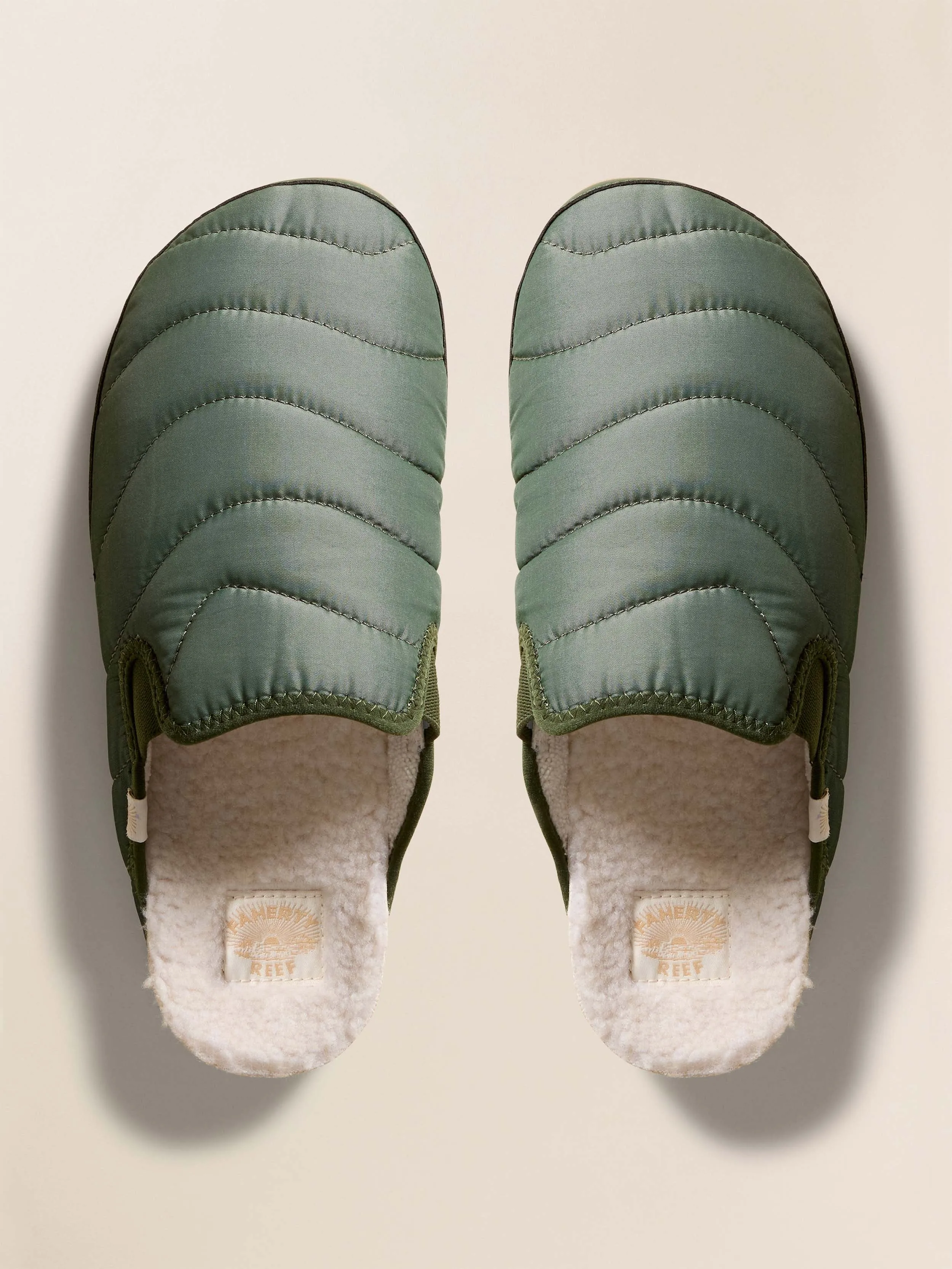 Faherty X Reef Unisex Slipper Scuff - Thyme sold by Faherty