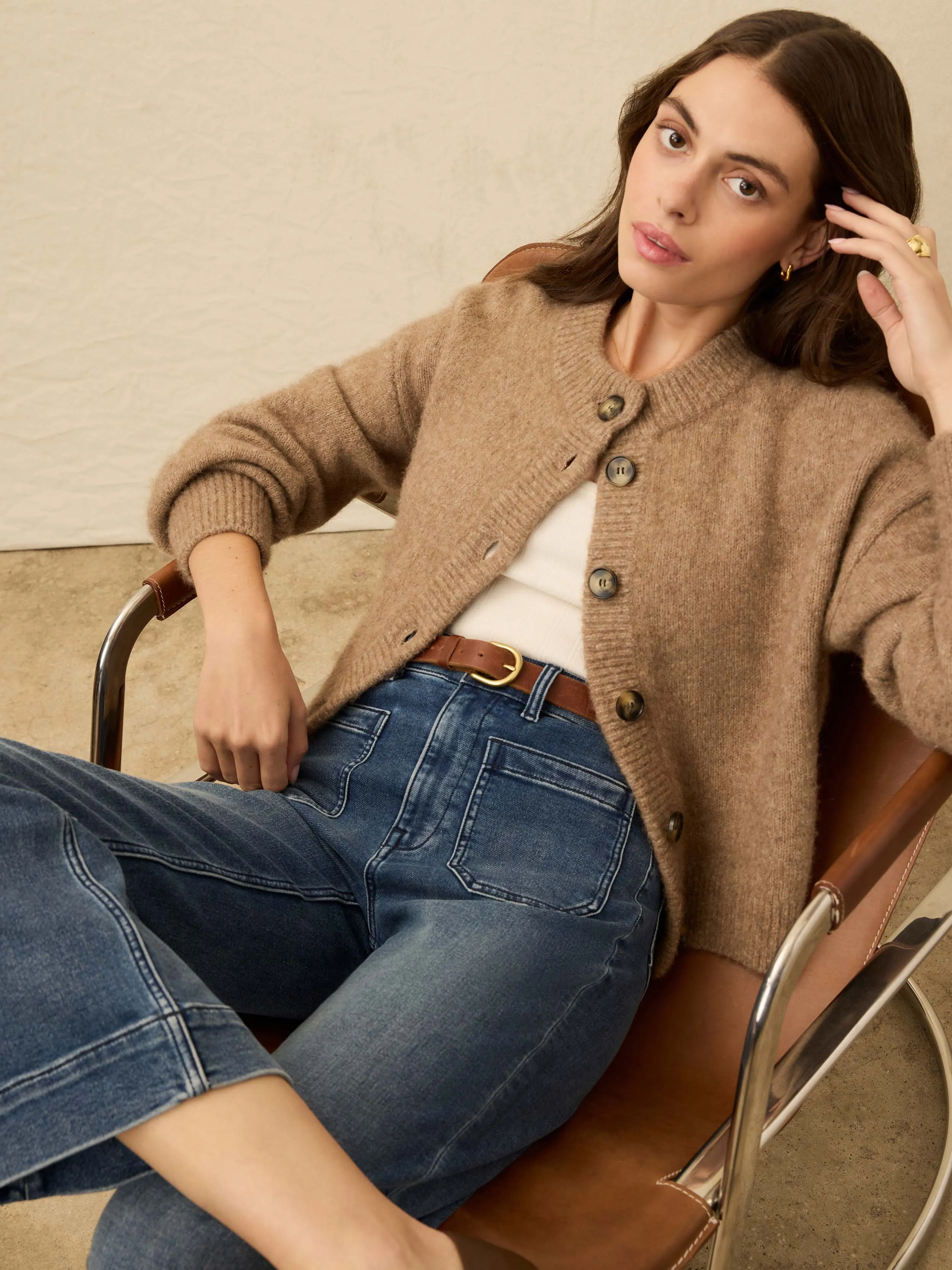 Alpine Cozy Cardigan - Toffee sold by Faherty product image thumbnail 2