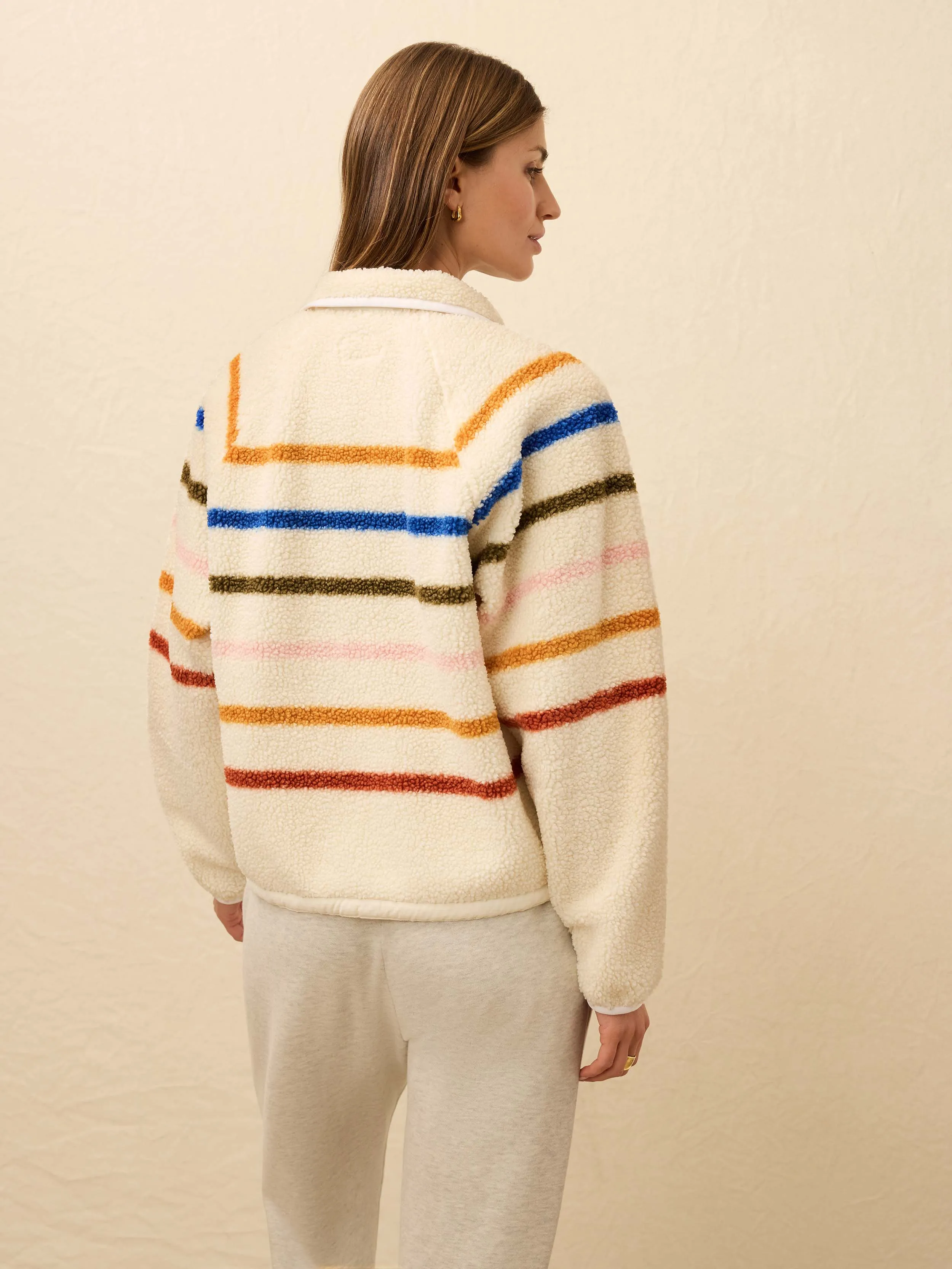 Fireside Fleece Popover - Dream Fleece Stripe sold by Faherty product image thumbnail 5