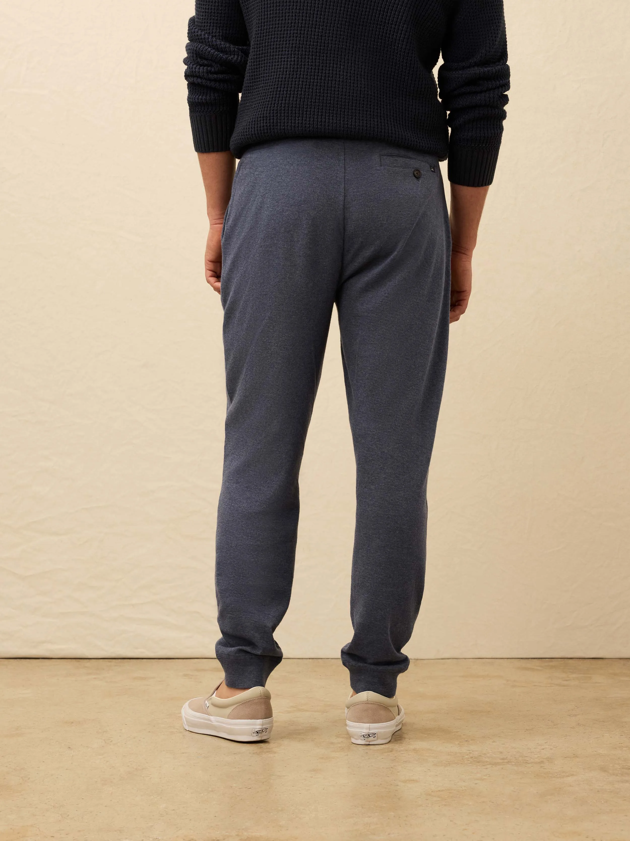 Aspen Lounge Cashmere Sweatpant - Night Ocean Melange sold by Faherty product image thumbnail 4