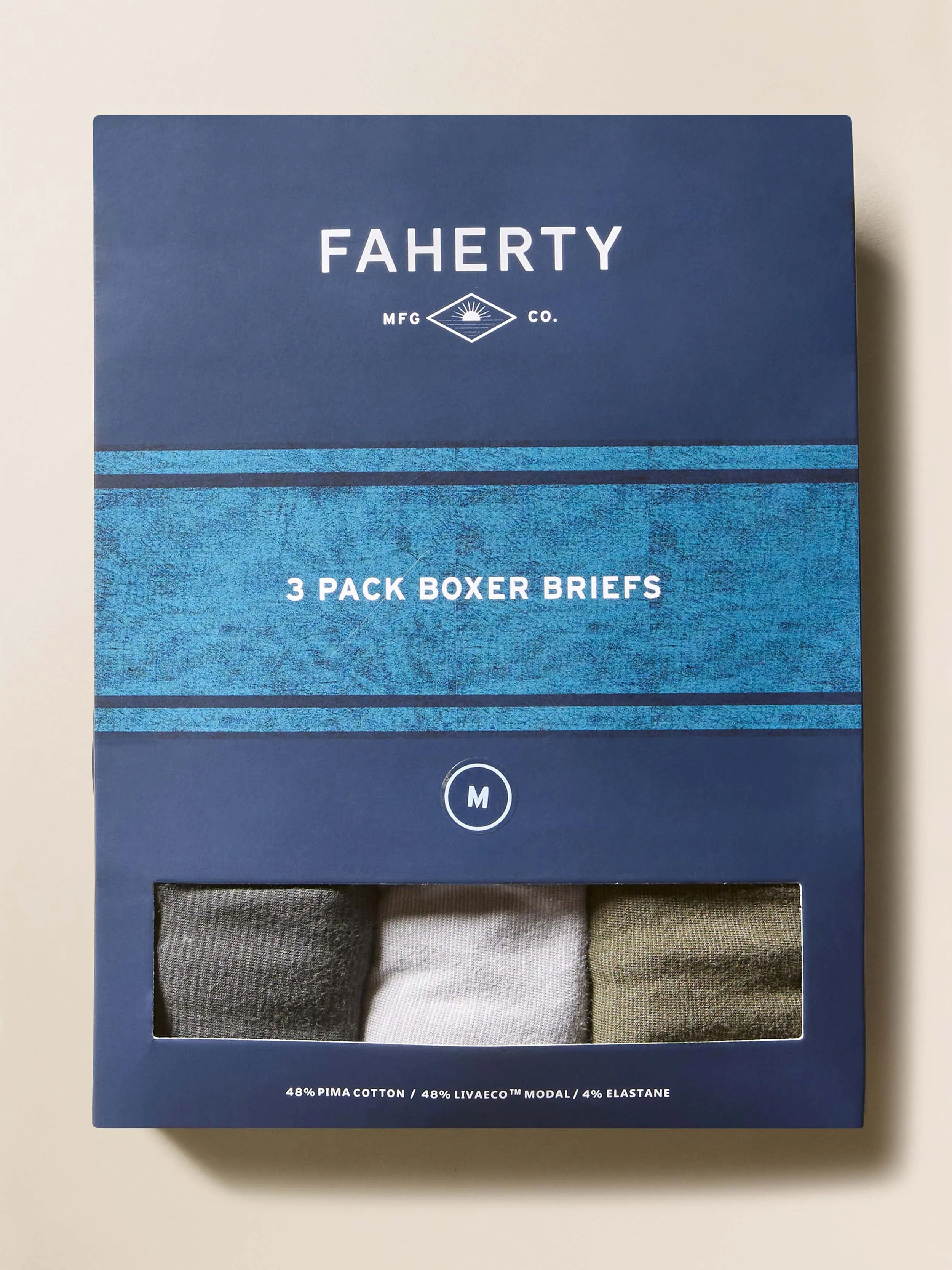 Boxer Brief - 3 Pack - Black/grey/olive sold by Faherty product image thumbnail 2