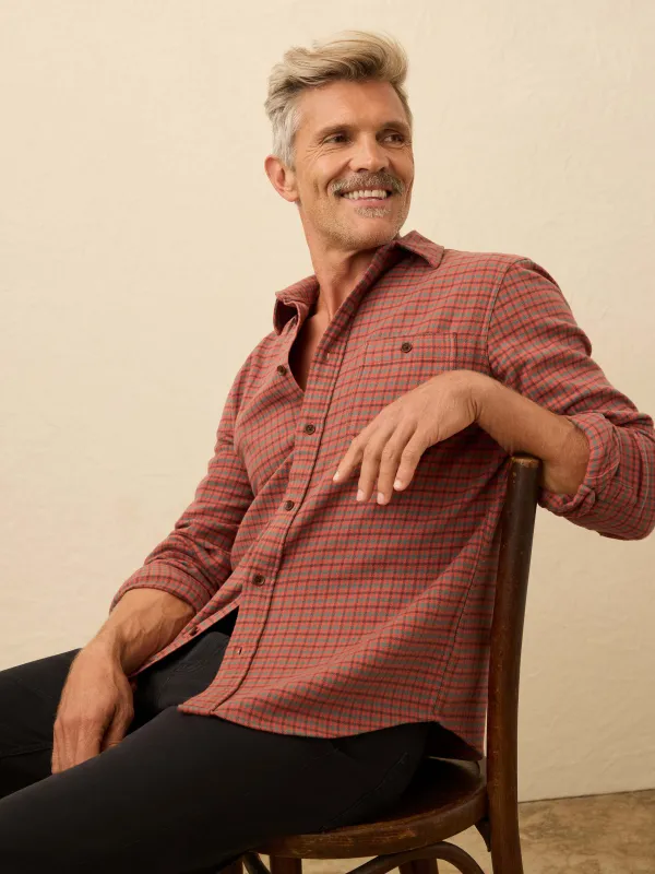 Super Brushed Flannel - Amber Hills Check sold by Faherty