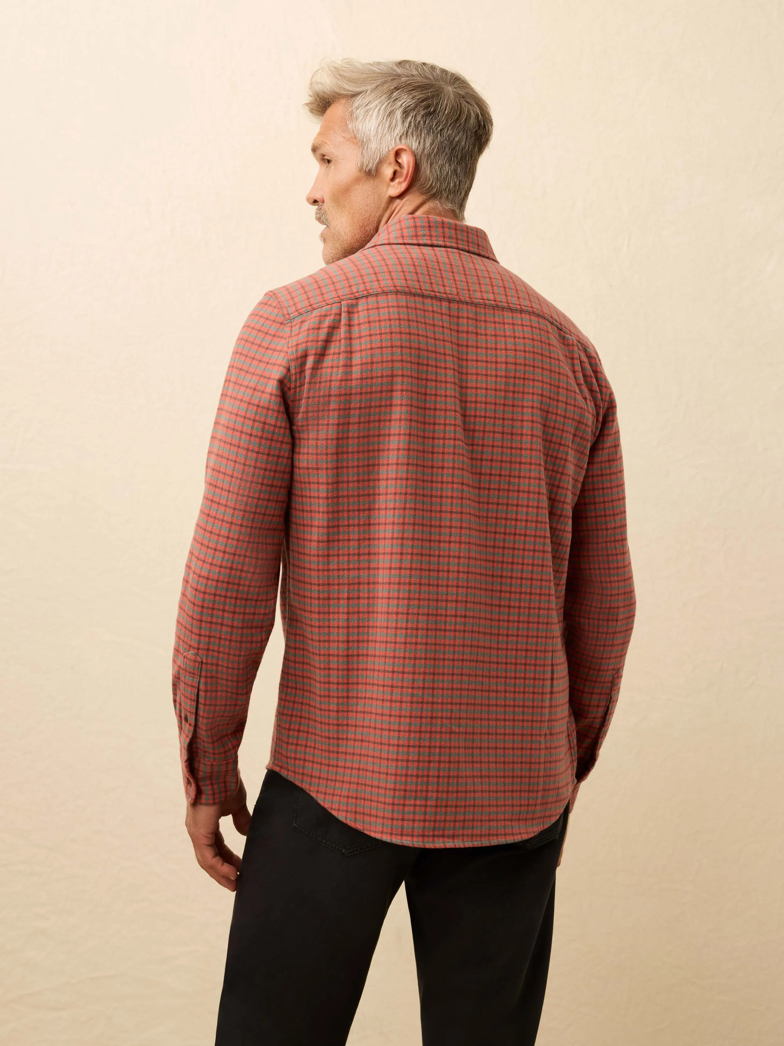 Super Brushed Flannel - Amber Hills Check sold by Faherty product image thumbnail 5