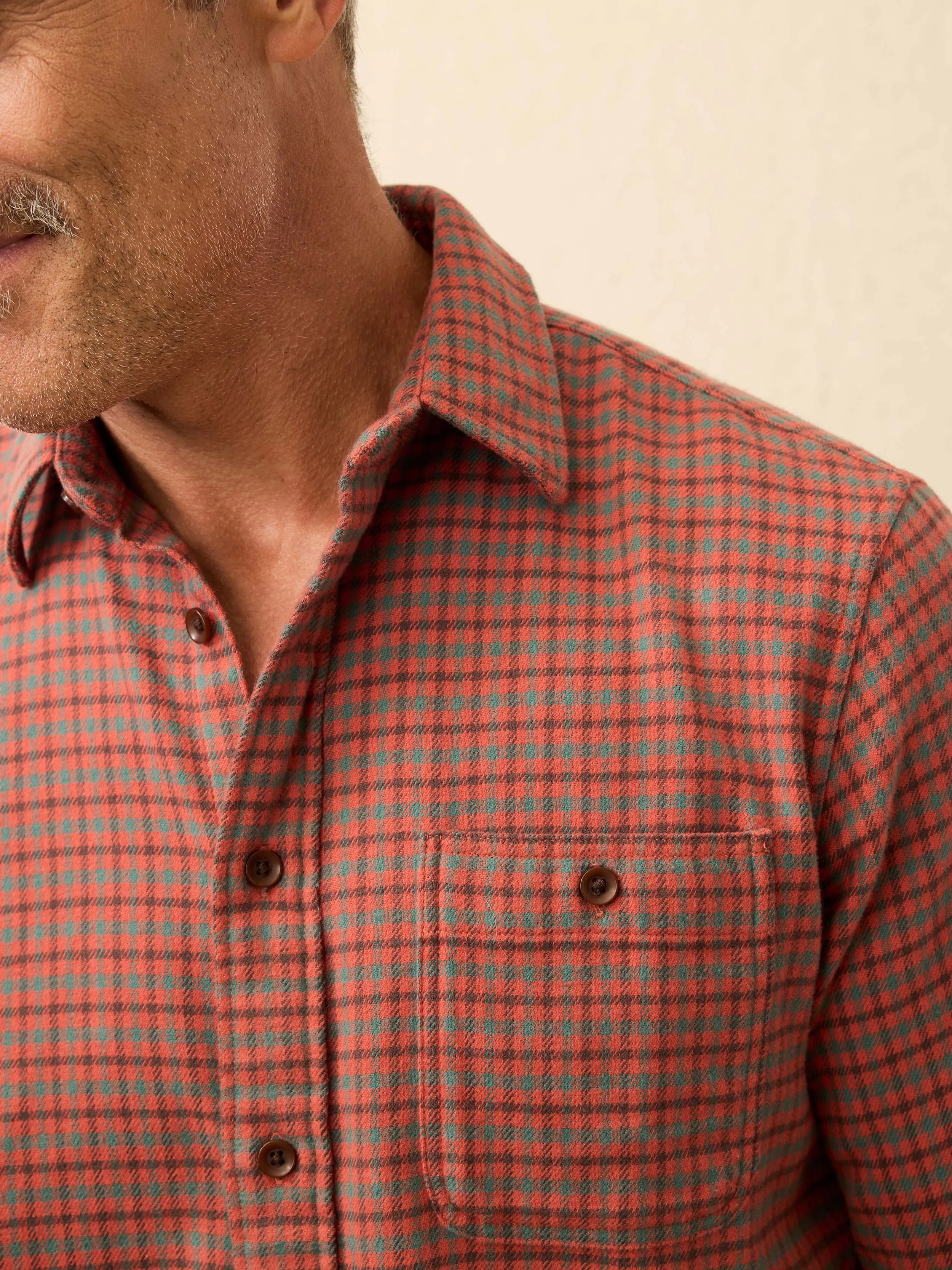 Super Brushed Flannel - Amber Hills Check sold by Faherty product image thumbnail 2