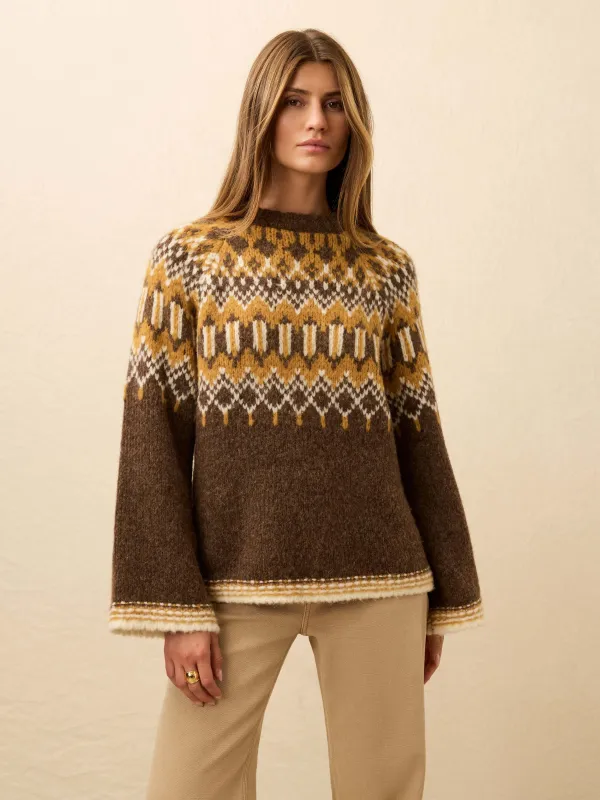 Summit Fairisle Crewneck Sweater - Harvest Trails sold by Faherty