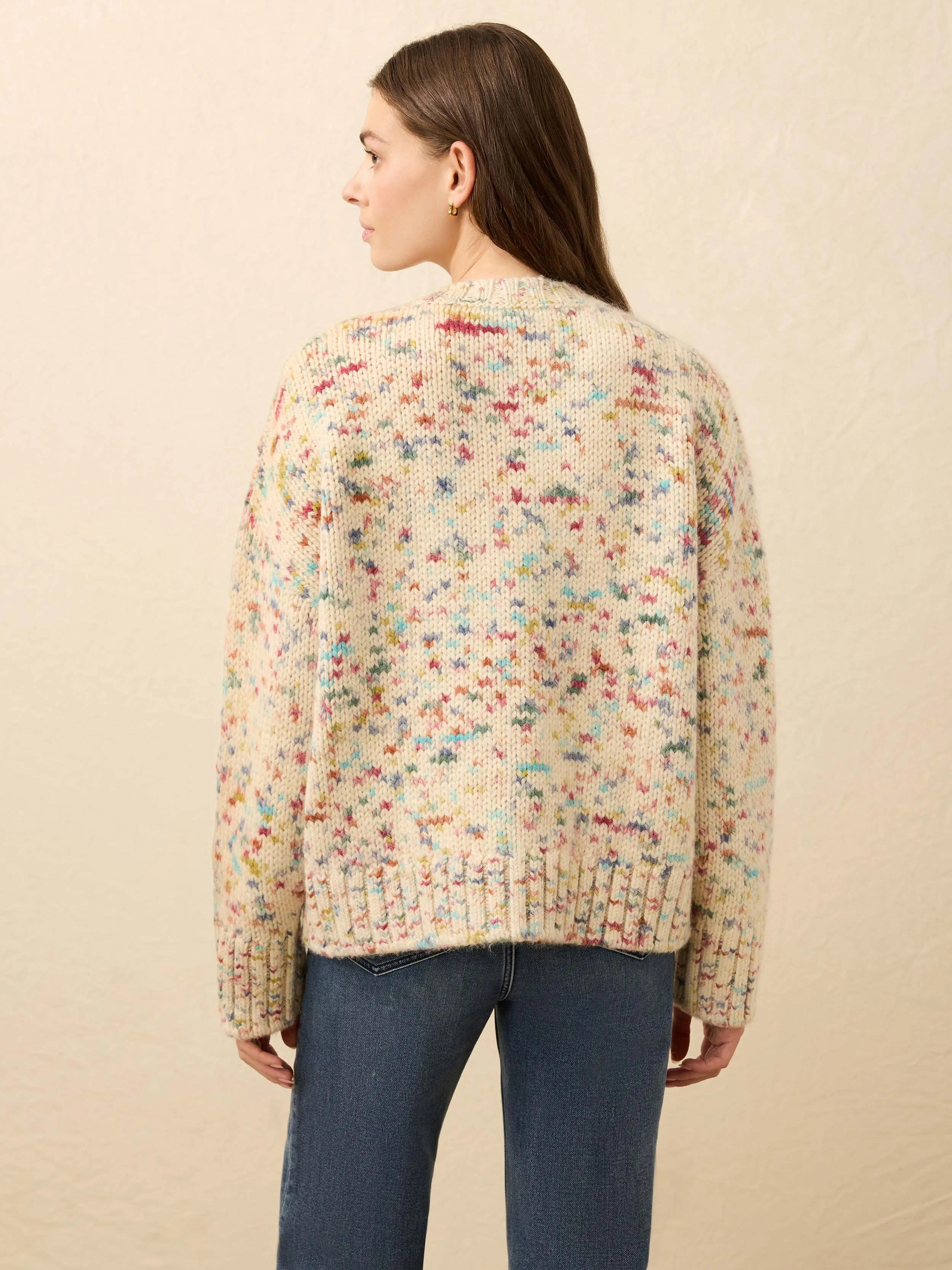 Superfine Alpaca Summit Sweater - Snow Sprinkle sold by Faherty product image thumbnail 4