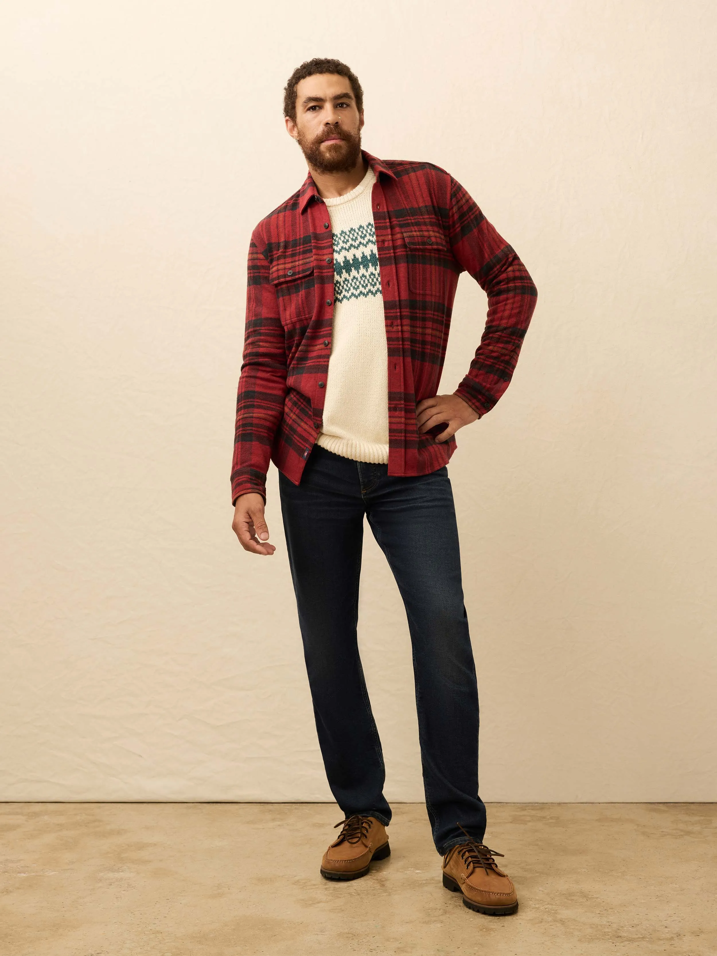 Legend™ Sweater Shirt - Red Cedar Plaid sold by Faherty product image thumbnail 4