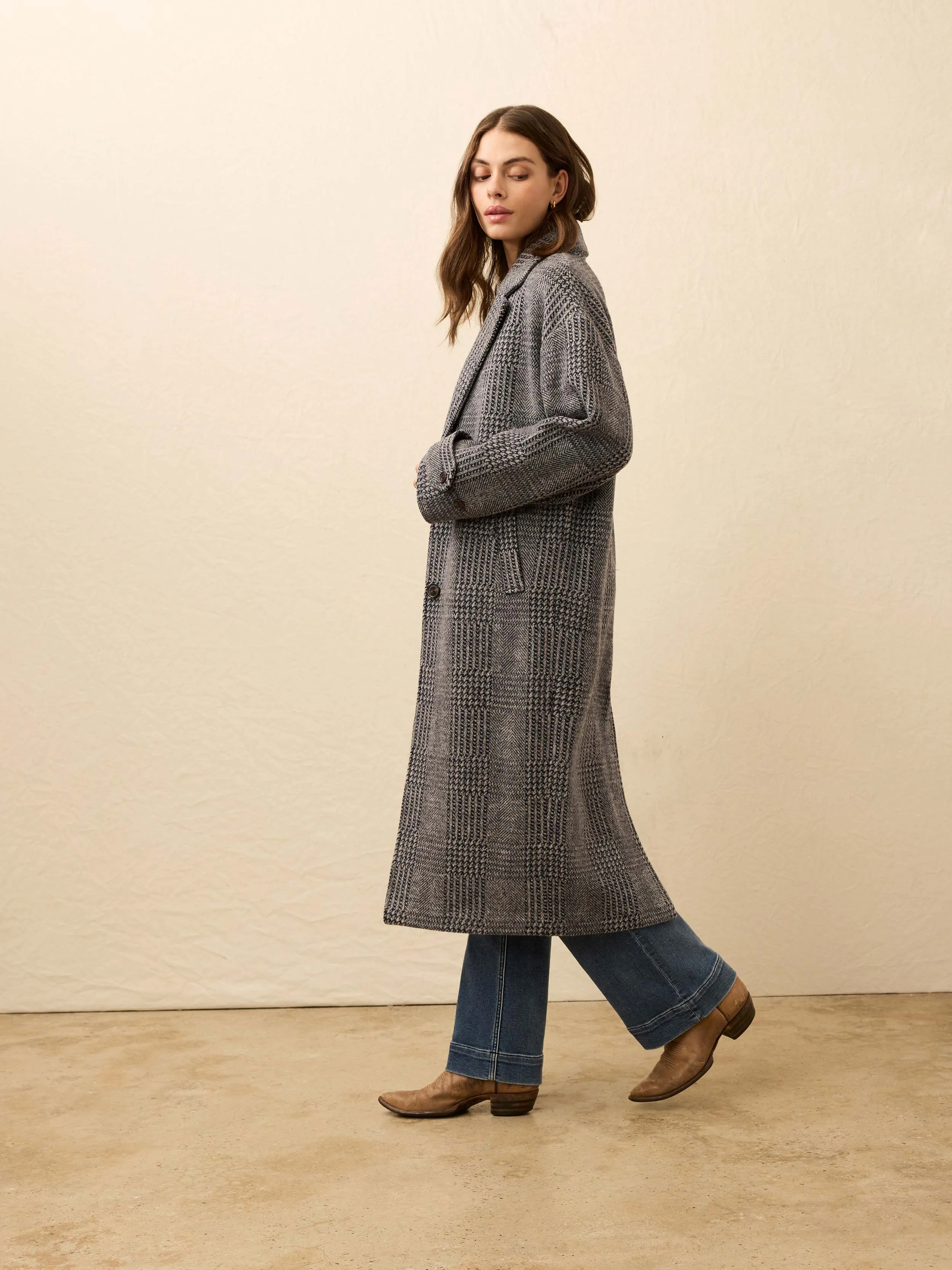 Atlantic Knit Coat - Moontide Glen Plaid sold by Faherty product image thumbnail 2