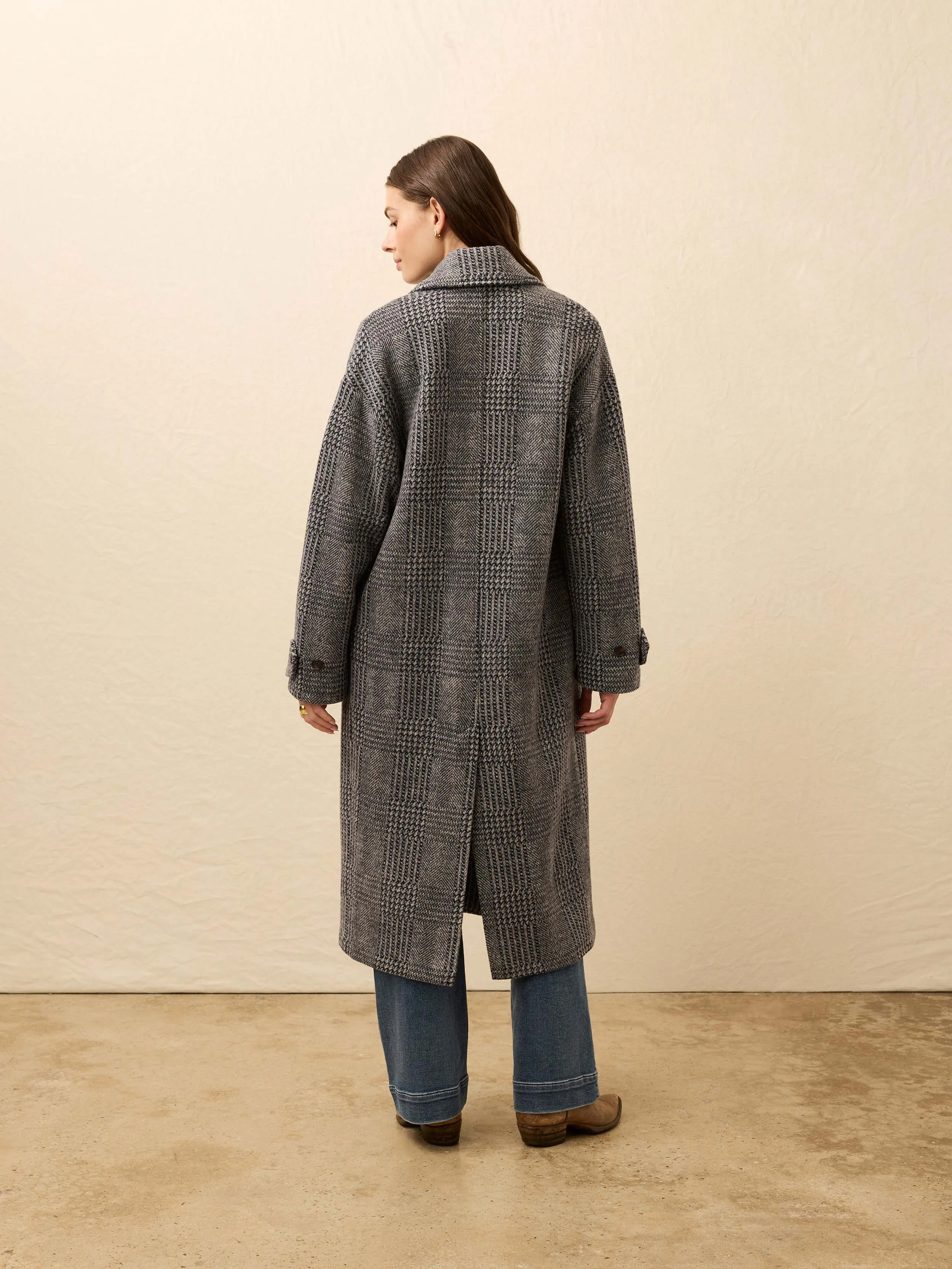 Atlantic Knit Coat - Moontide Glen Plaid sold by Faherty product image thumbnail 5