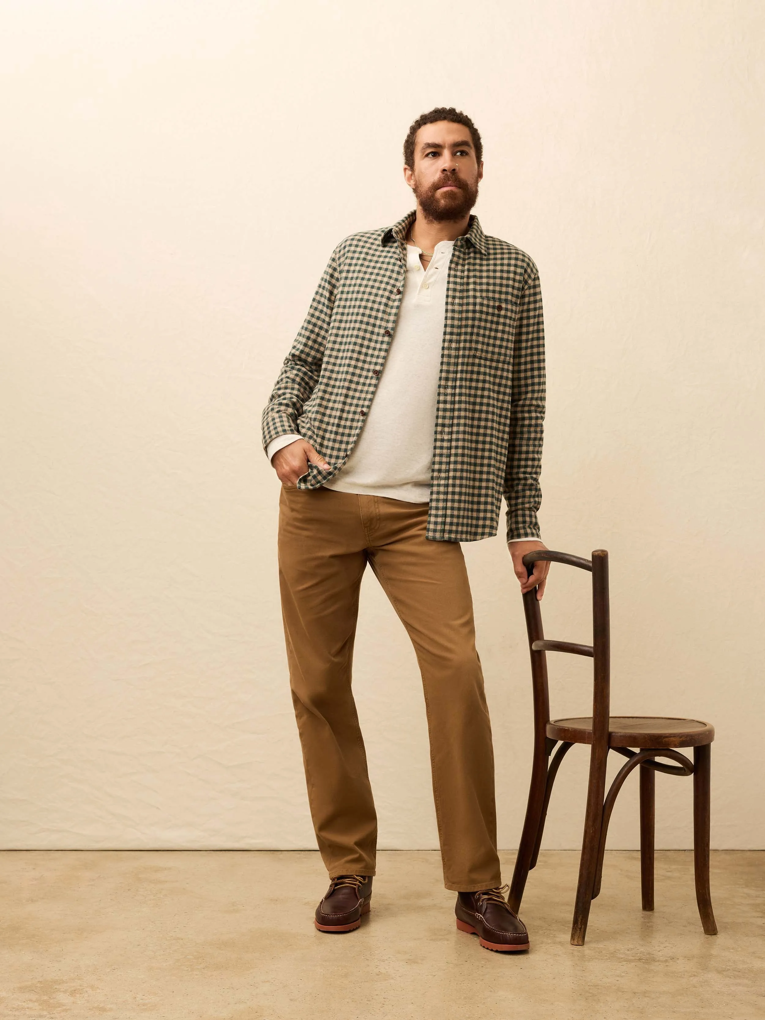 Super Brushed Flannel - Pinewood Gingham sold by Faherty product image thumbnail 3