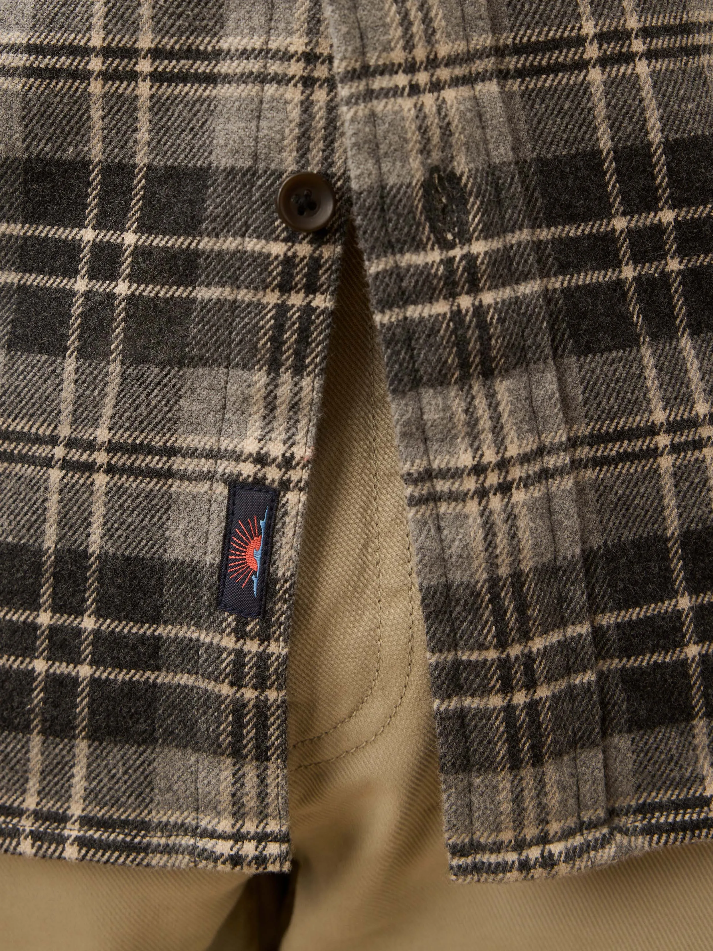 Super Brushed Flannel - Dark Cloud Plaid sold by Faherty product image thumbnail 2