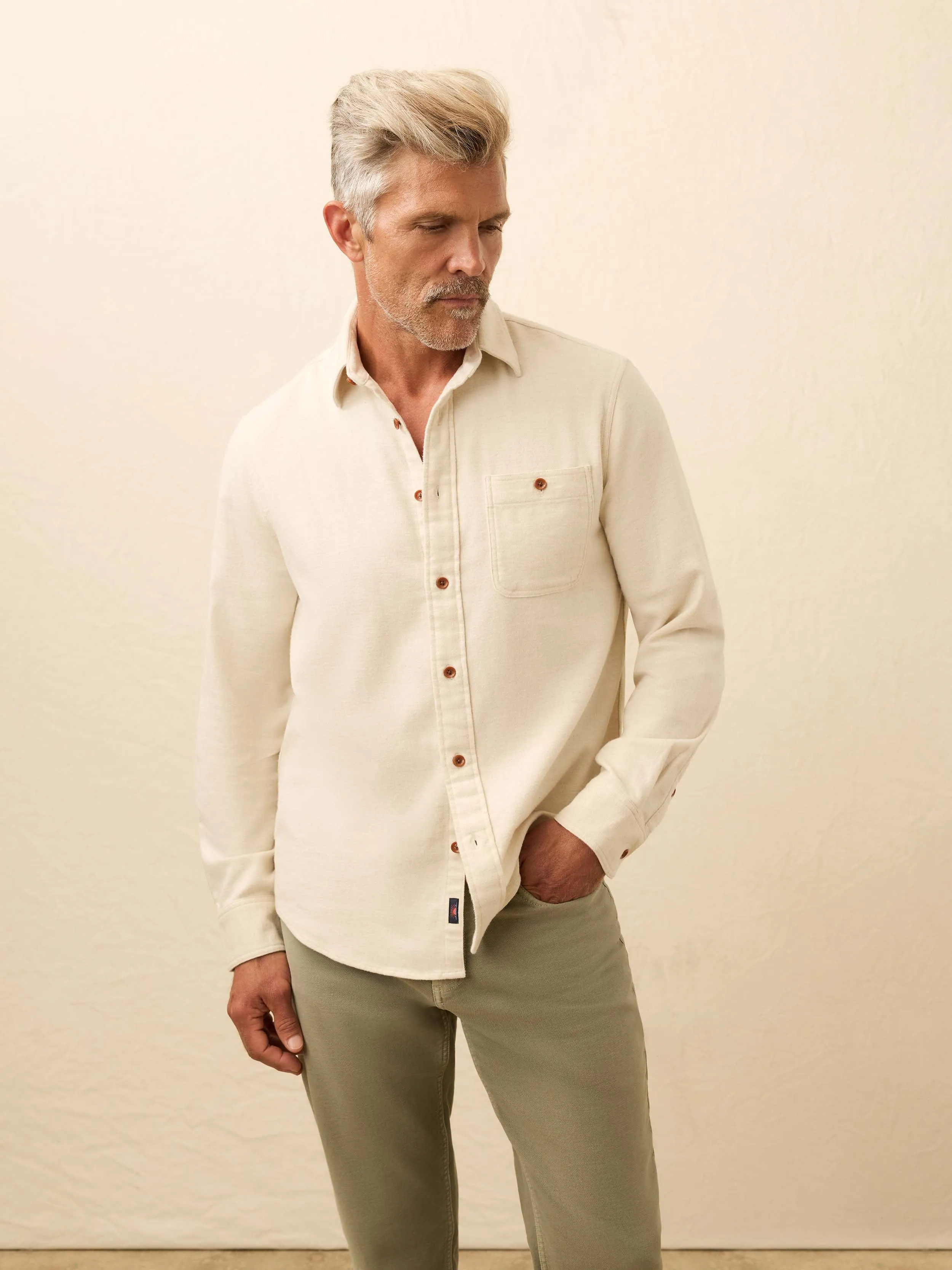 Super Brushed Flannel - Snow Coast sold by Faherty