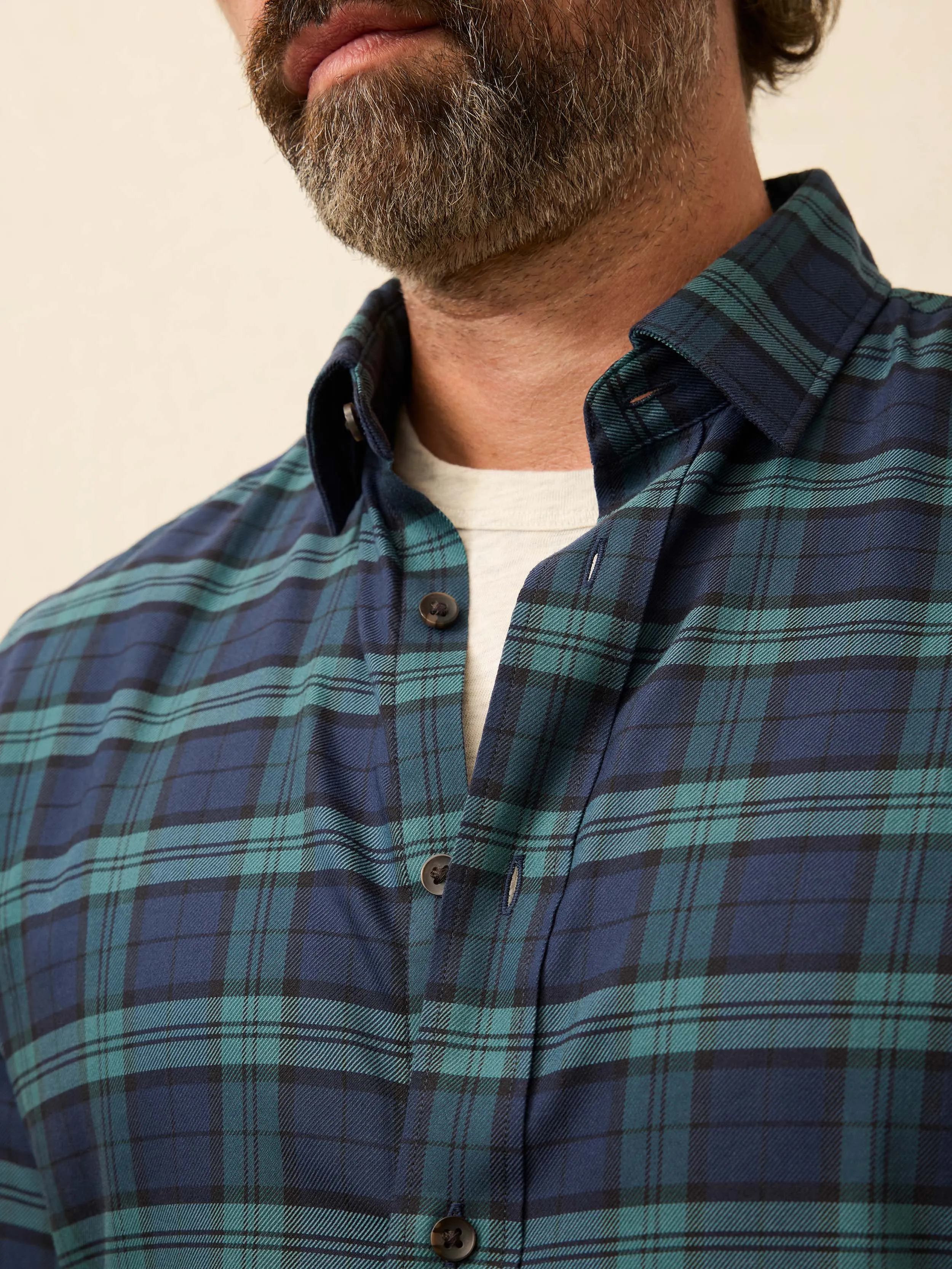 Soft Twill Movement™ Shirt - Harbor Blackwatch Plaid sold by Faherty product image thumbnail 2