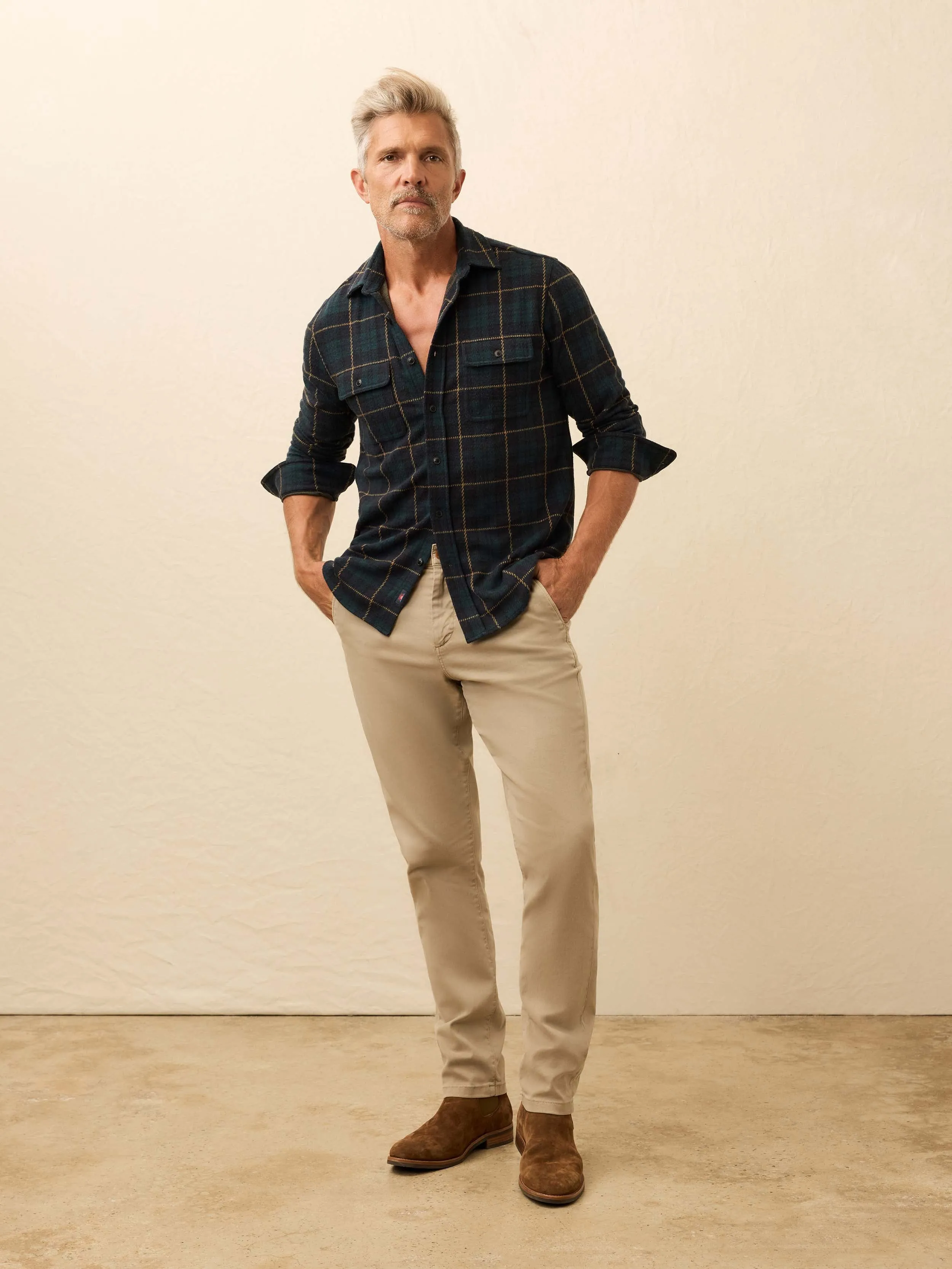 Legend™ Sweater Shirt - Lodge Blackwatch Plaid sold by Faherty product image thumbnail 3