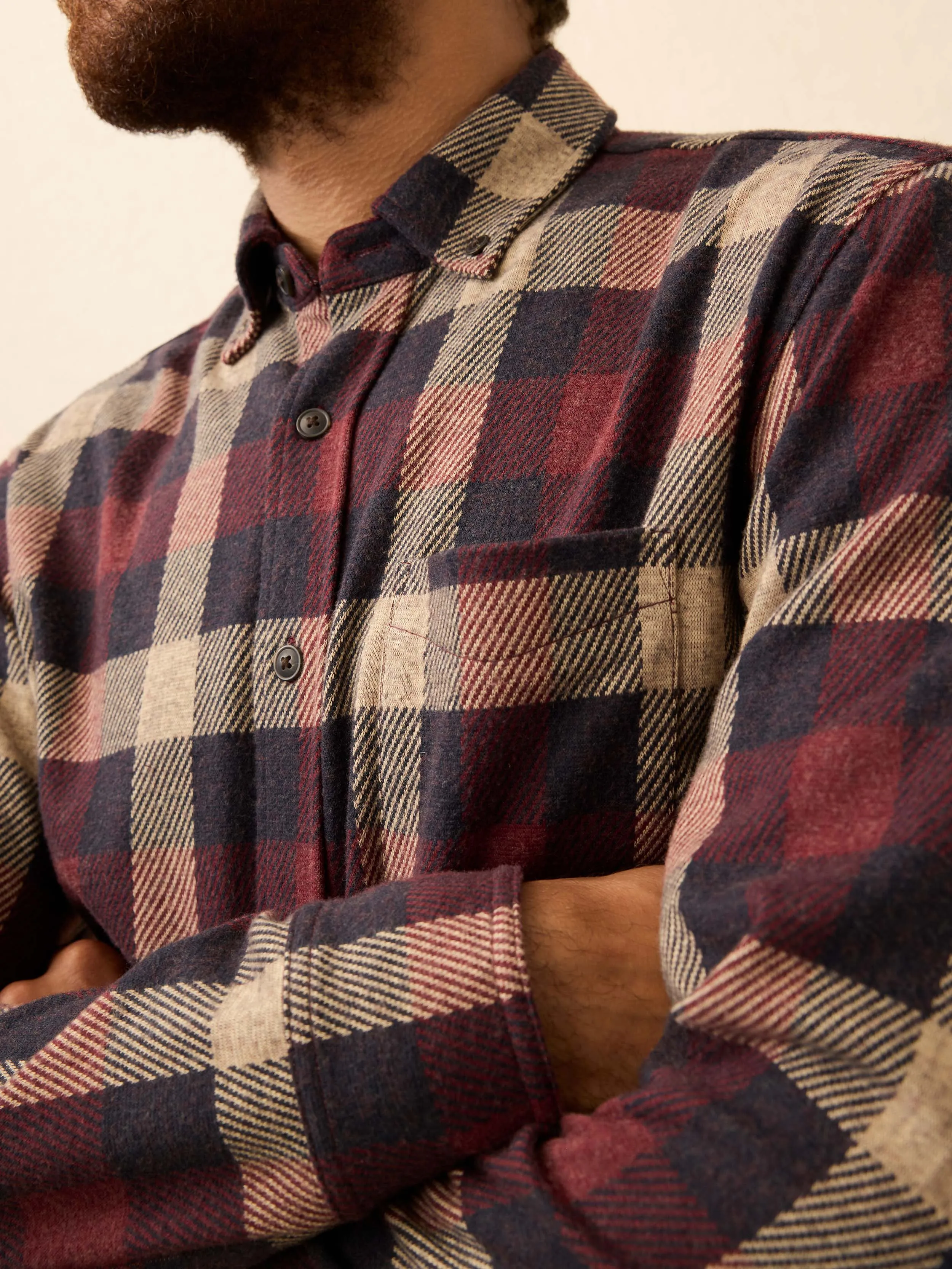Legend™ Sweater Shirt (Single Pocket) - Burchfield Plaid sold by Faherty product image thumbnail 4