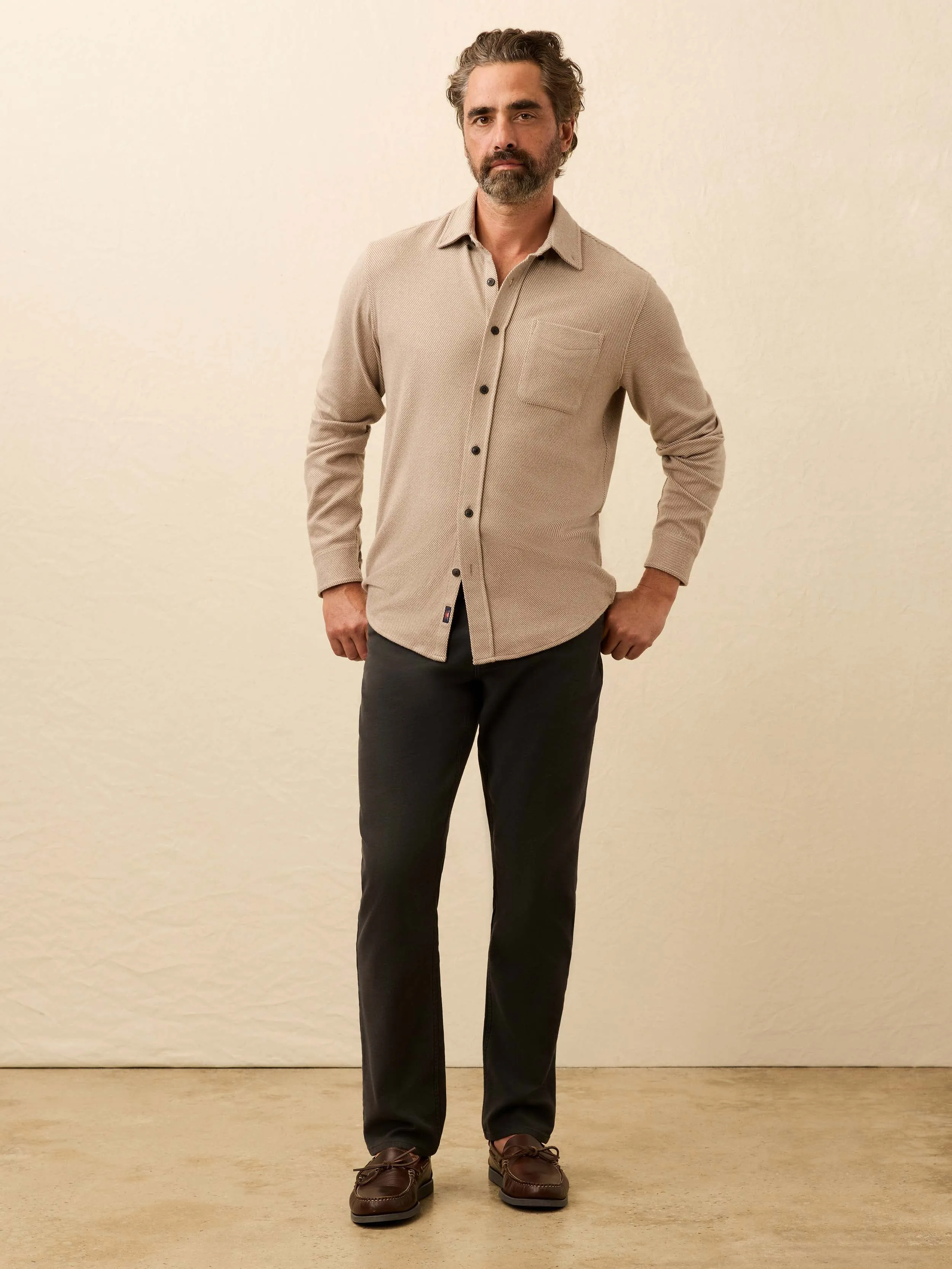 Legend™ Sweater Shirt (Single Pocket) - Timber Twill sold by Faherty product image thumbnail 4