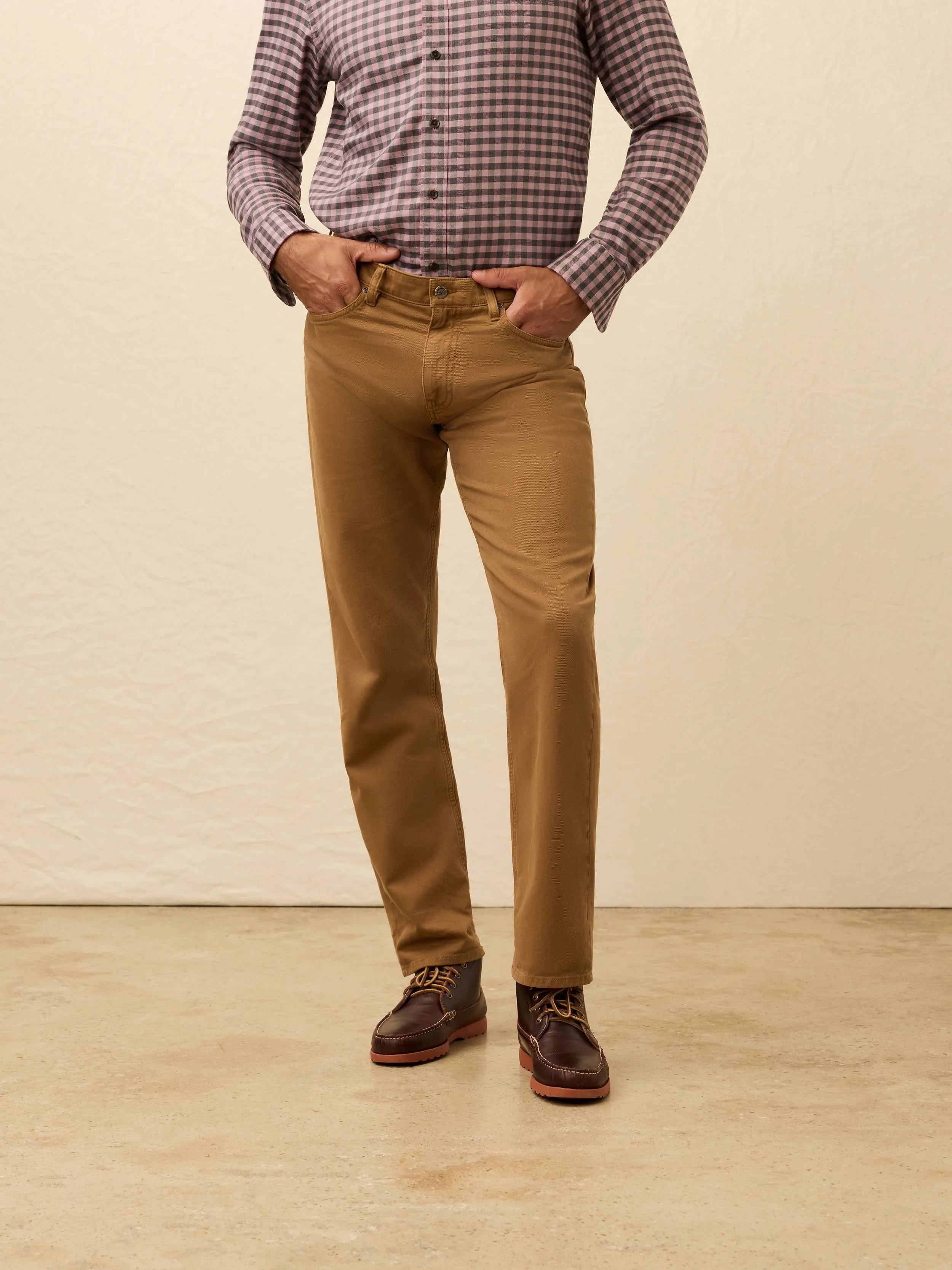 Reserve Twill 5-Pocket Pant - Kodiak Brown sold by Faherty product image thumbnail 2