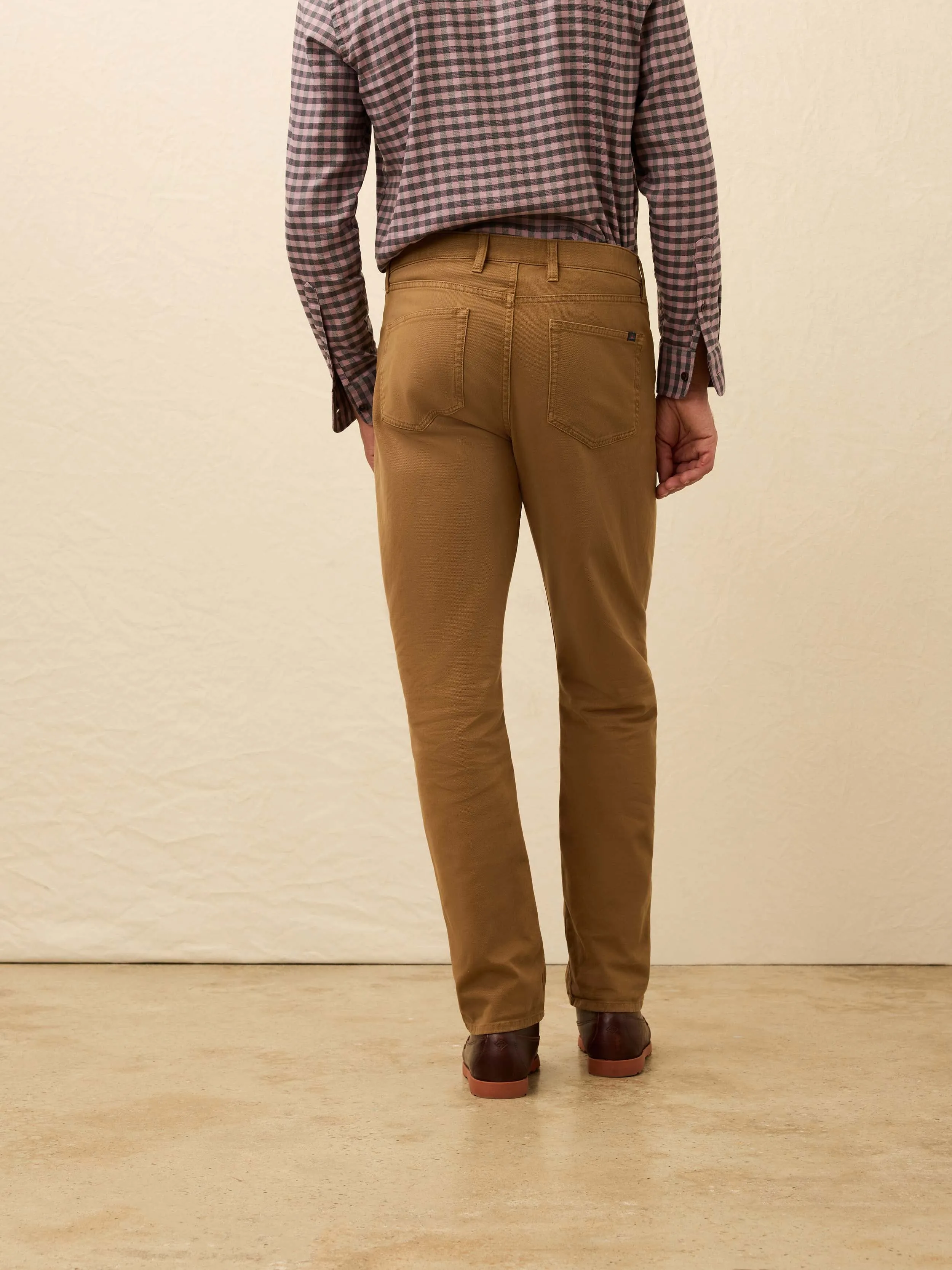Reserve Twill 5-Pocket Pant - Kodiak Brown sold by Faherty product image thumbnail 4