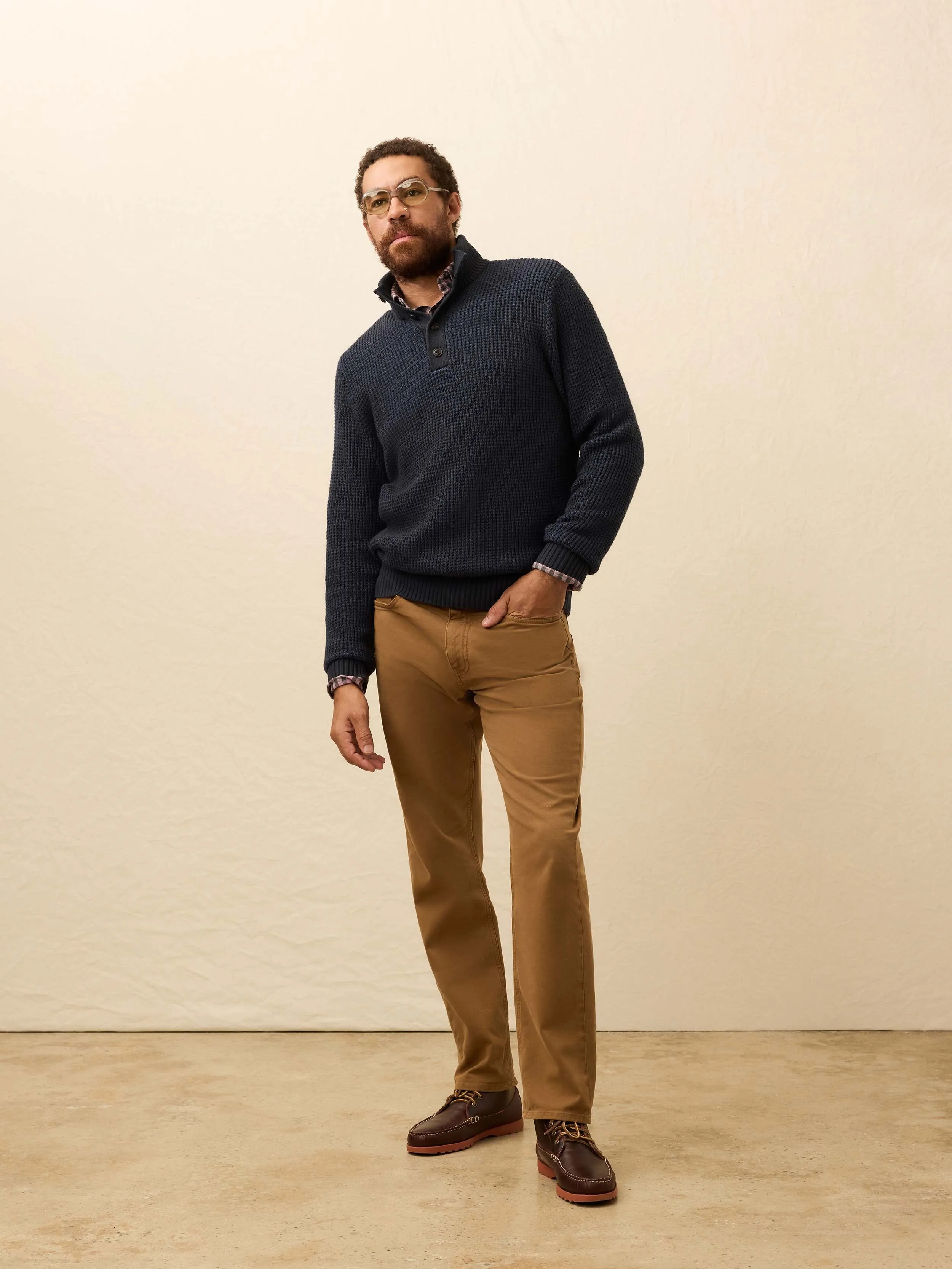 Reserve Twill 5-Pocket Pant - Kodiak Brown sold by Faherty product image thumbnail 5