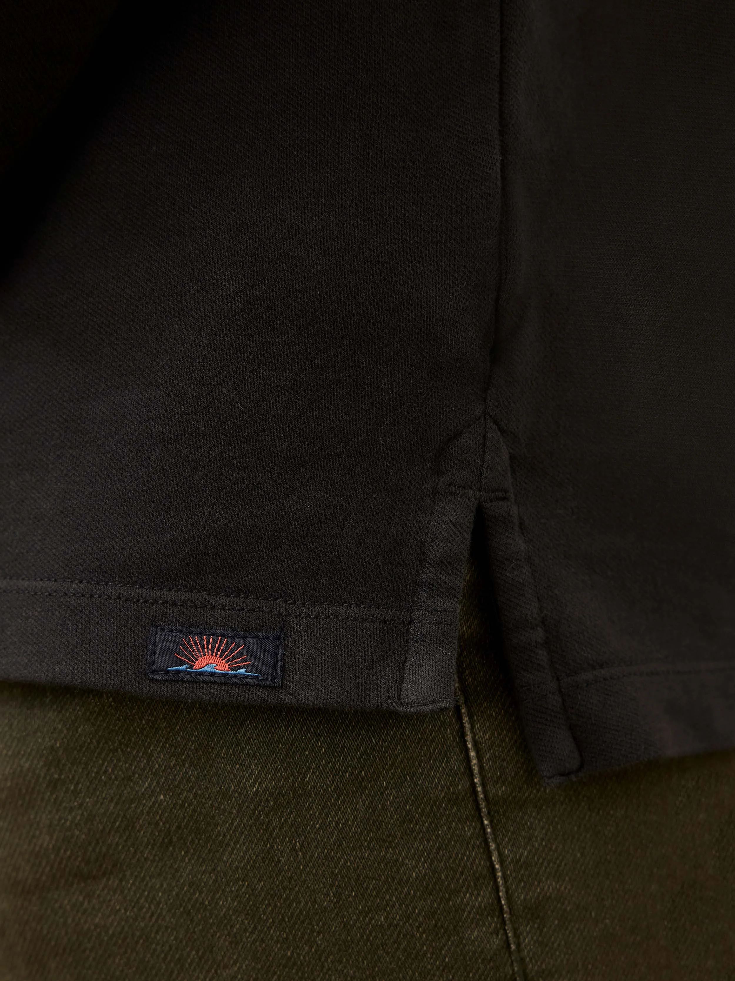 Long-Sleeve Field Knit Polo - Washed Charcoal sold by Faherty product image thumbnail 4