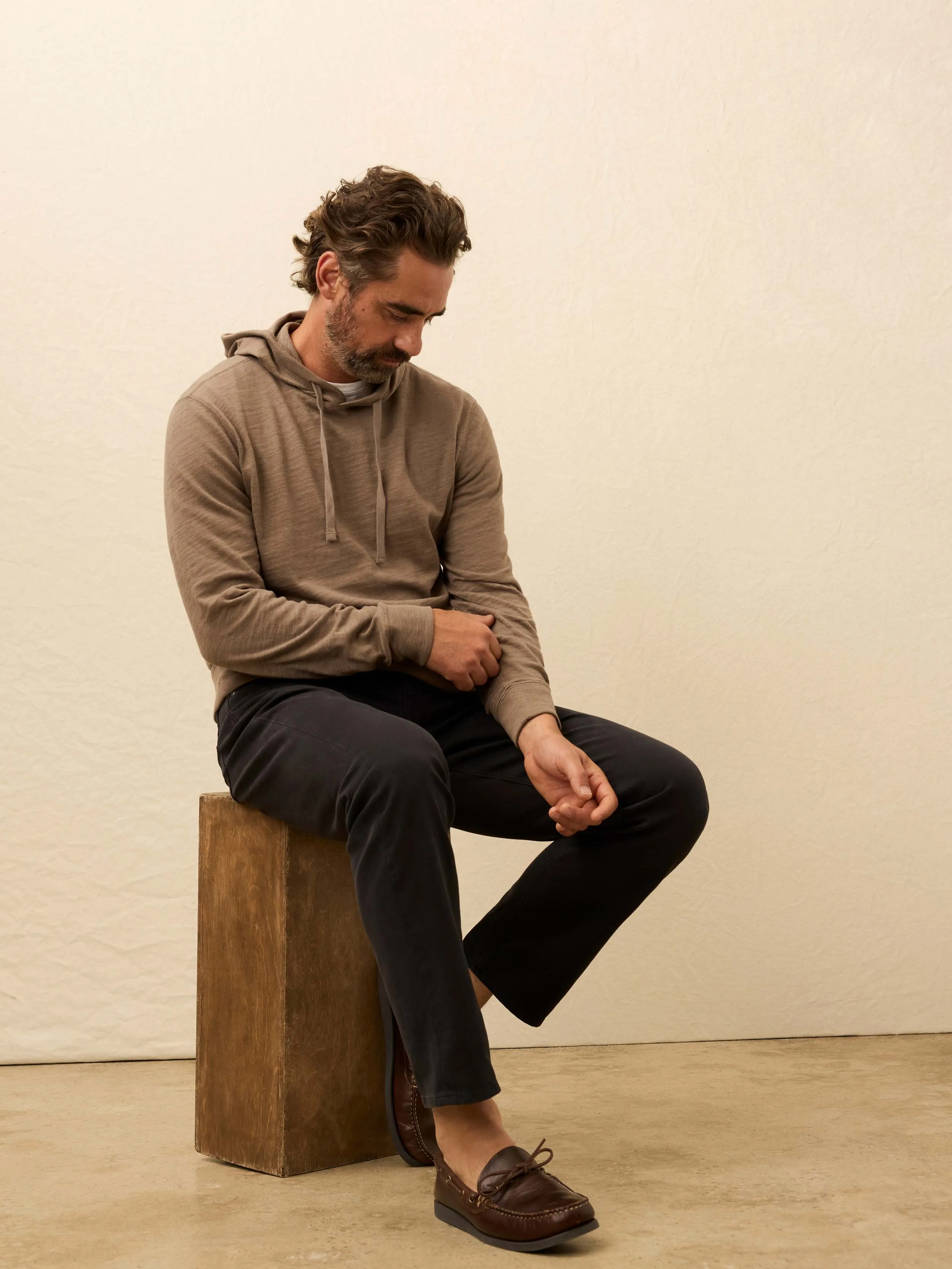 Sunwashed Midweight Organic Hoodie - Western Cedar sold by Faherty product image thumbnail 5
