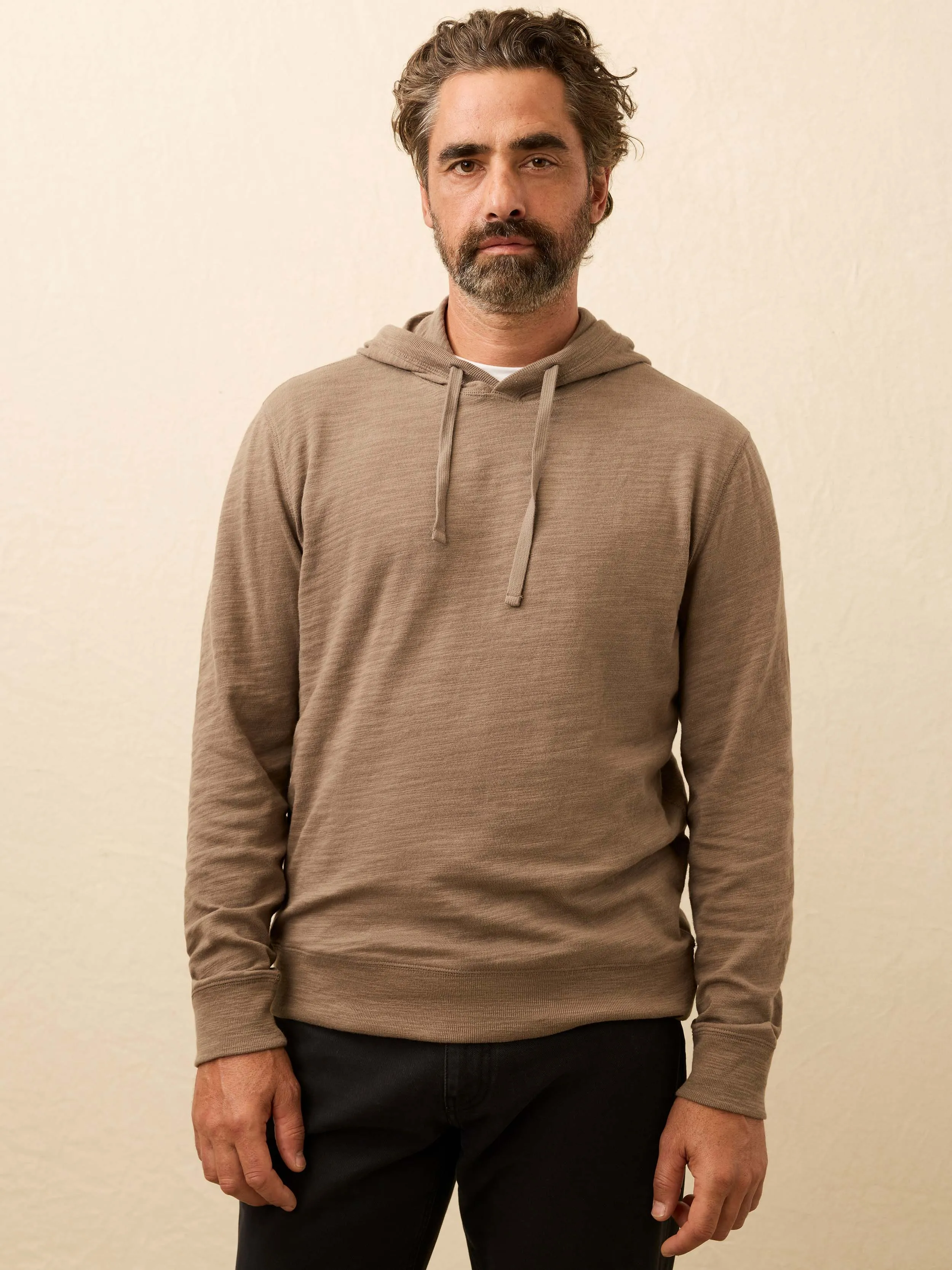Sunwashed Midweight Organic Hoodie - Western Cedar sold by Faherty