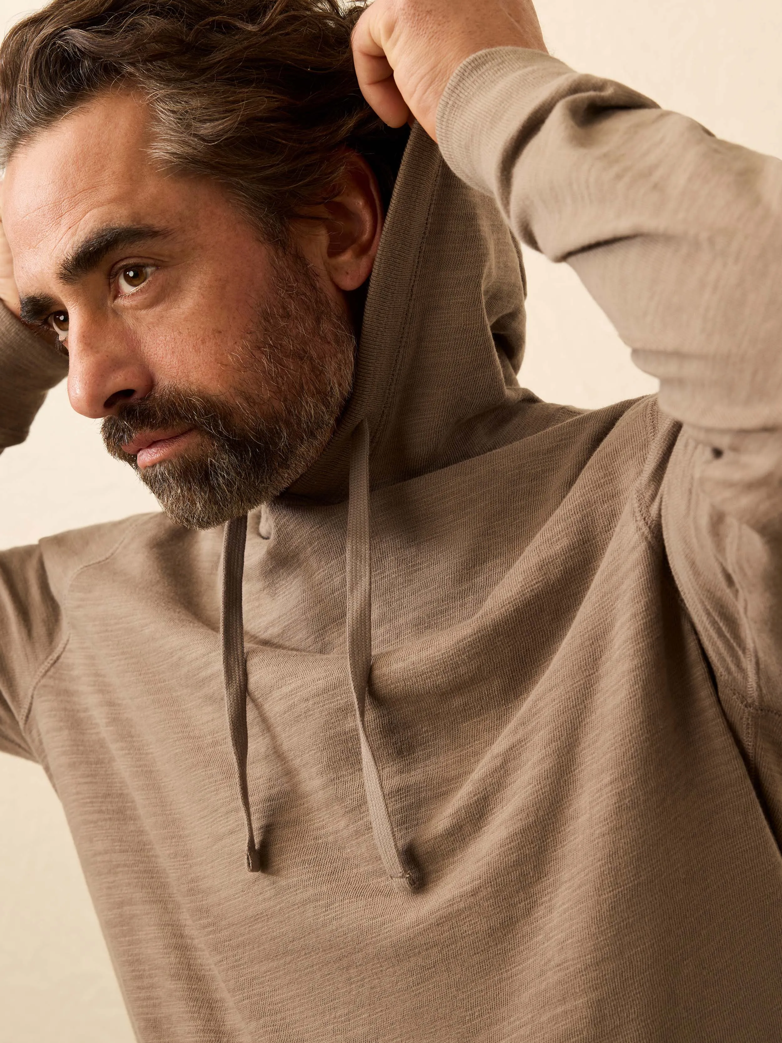 Sunwashed Midweight Organic Hoodie - Western Cedar sold by Faherty product image thumbnail 2