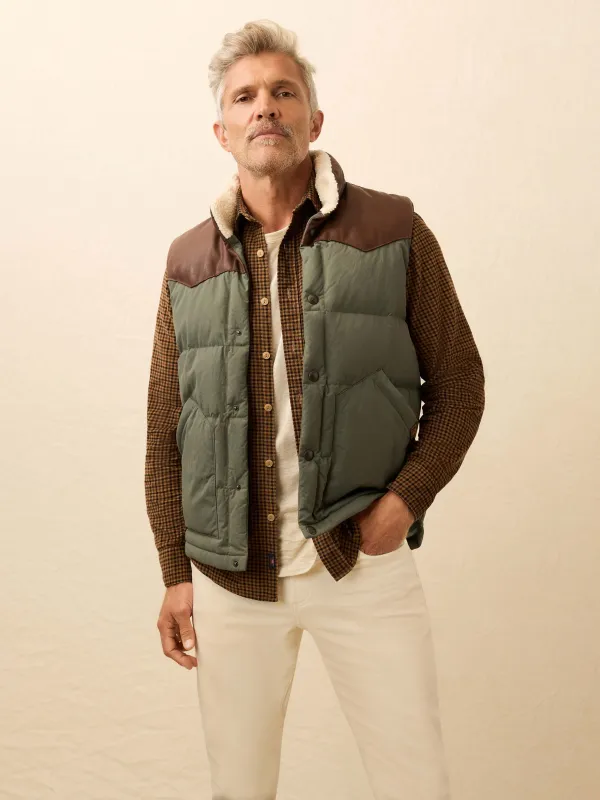 Range Down Vest - Pine Ridge sold by Faherty