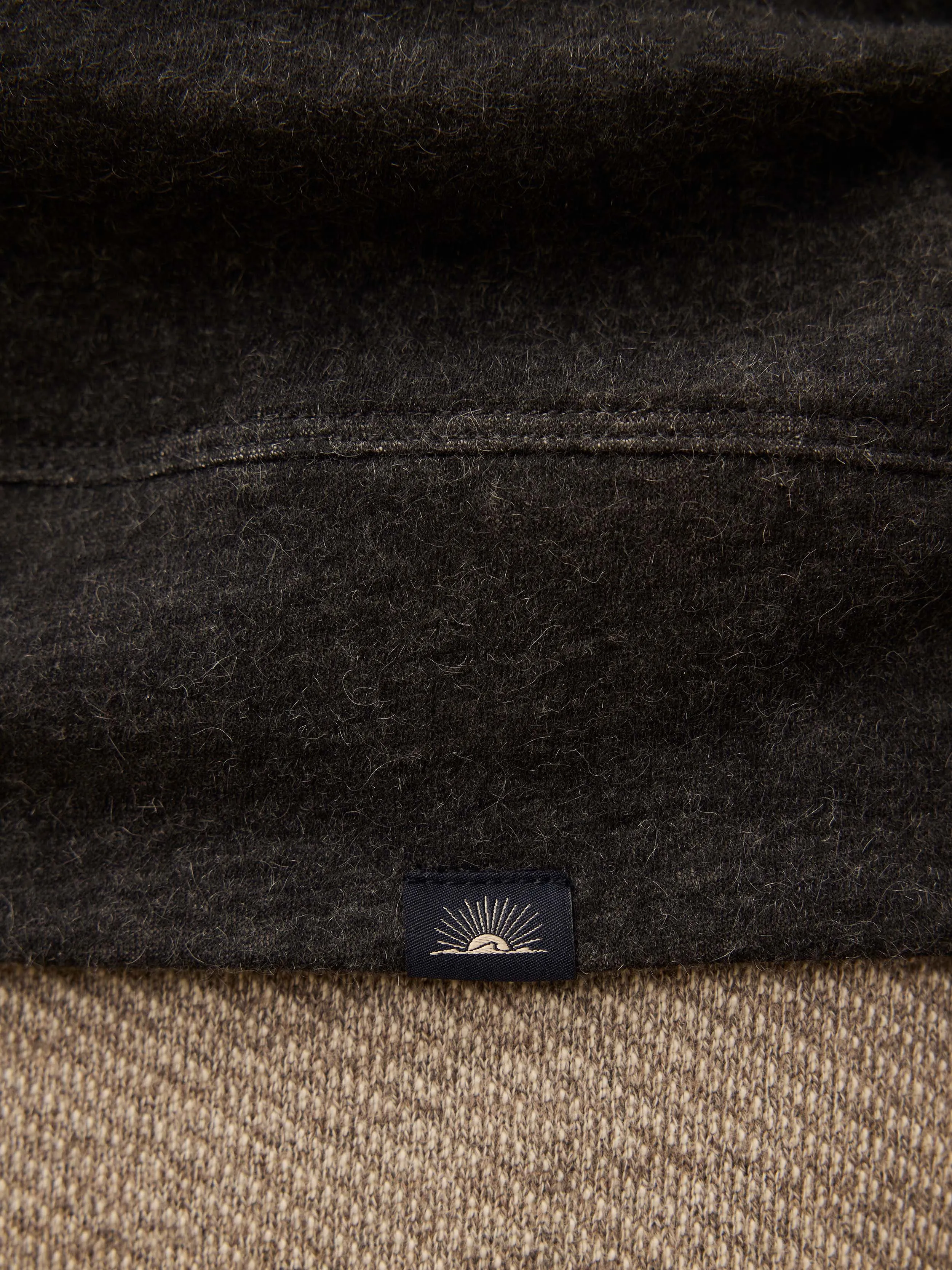Aspen Lounge Cashmere Hoodie - Coal Smoke Melange sold by Faherty product image thumbnail 4