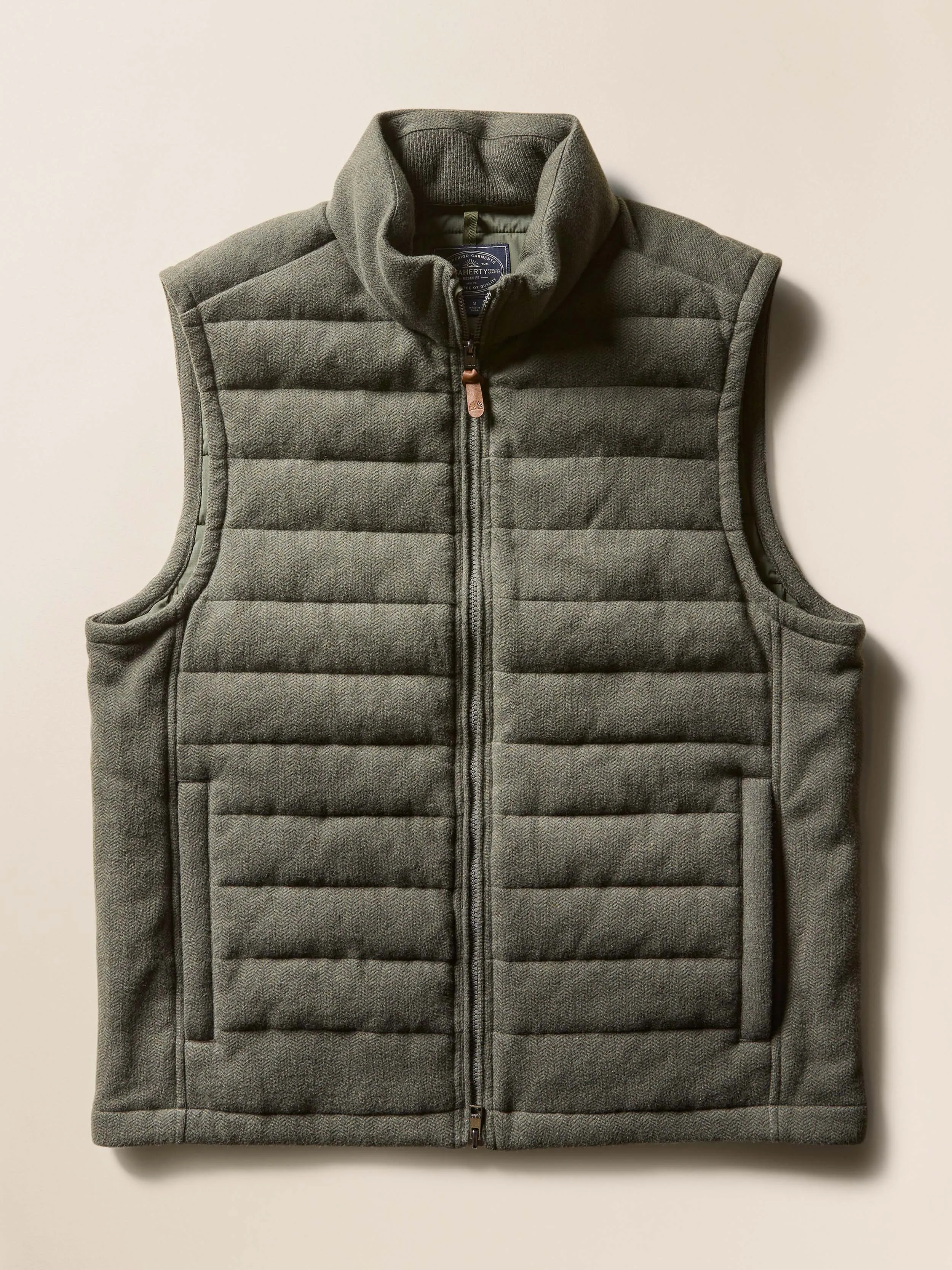 Teton Valley Vest - Olive Lake Herringbone sold by Faherty product image thumbnail 2
