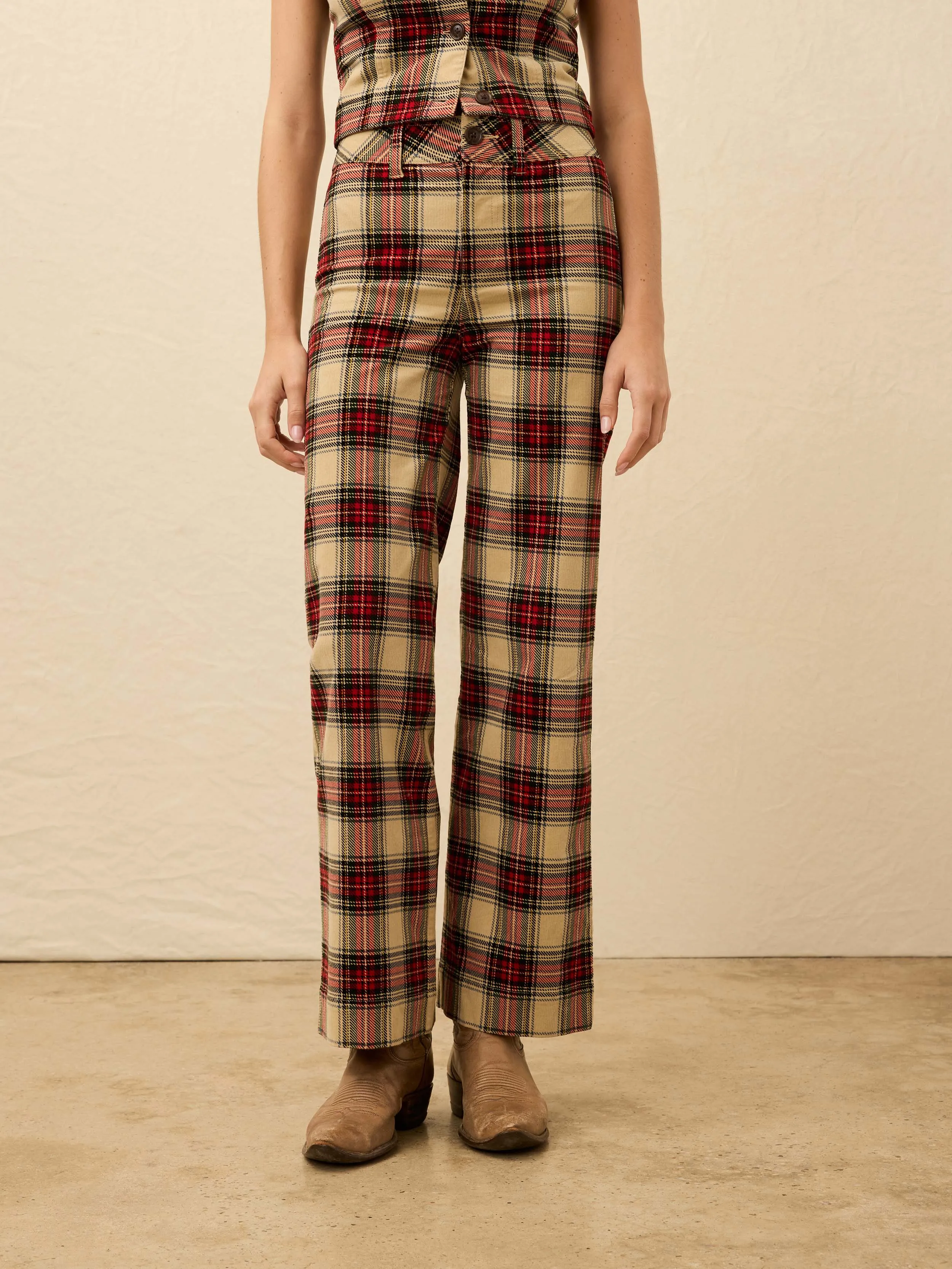 High Ridge Corduroy Pant - Winterstone Plaid sold by Faherty product image thumbnail 3