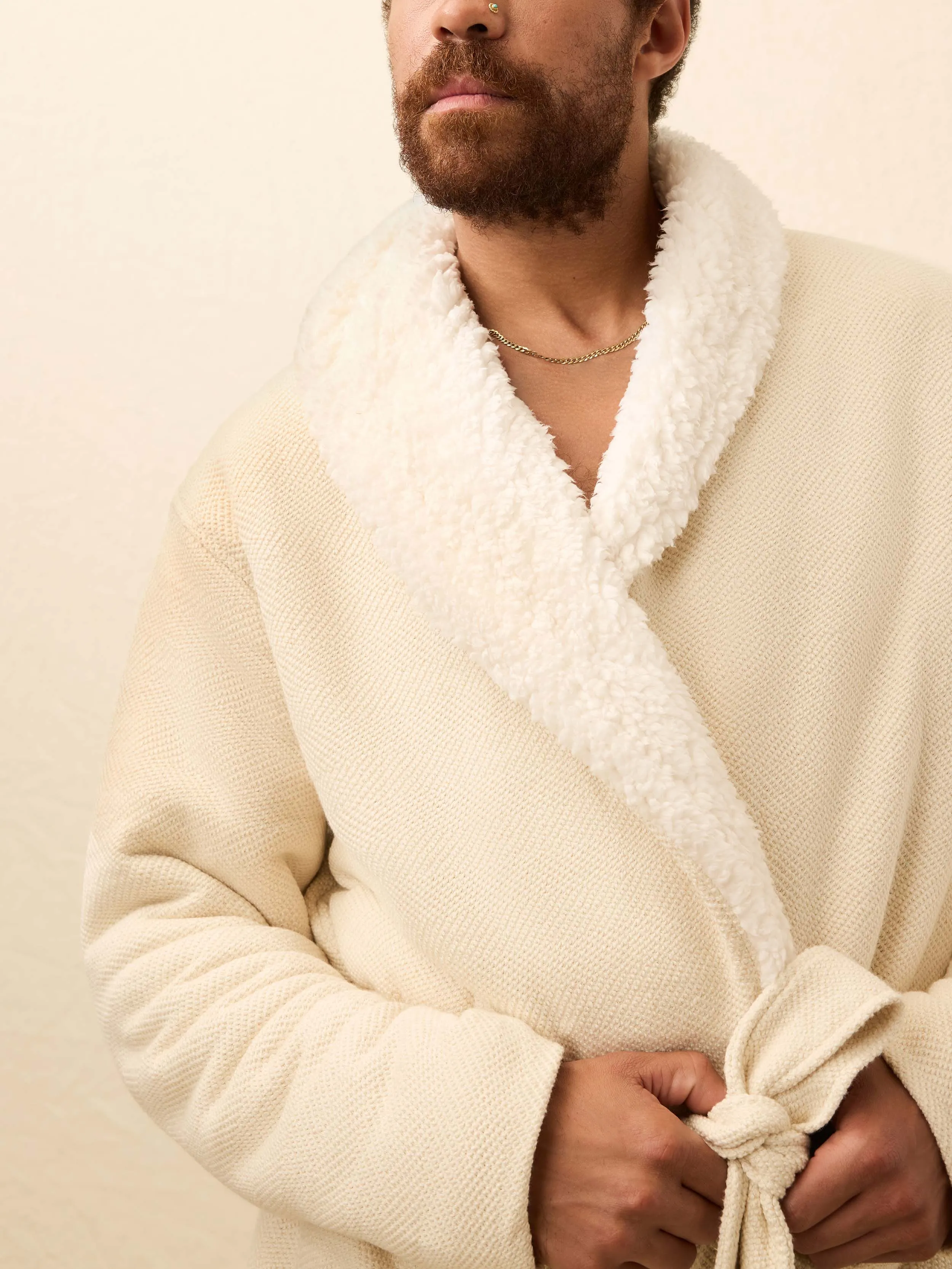 Whitewater High Pile Fleece Robe - Summer Sands sold by Faherty product image thumbnail 2