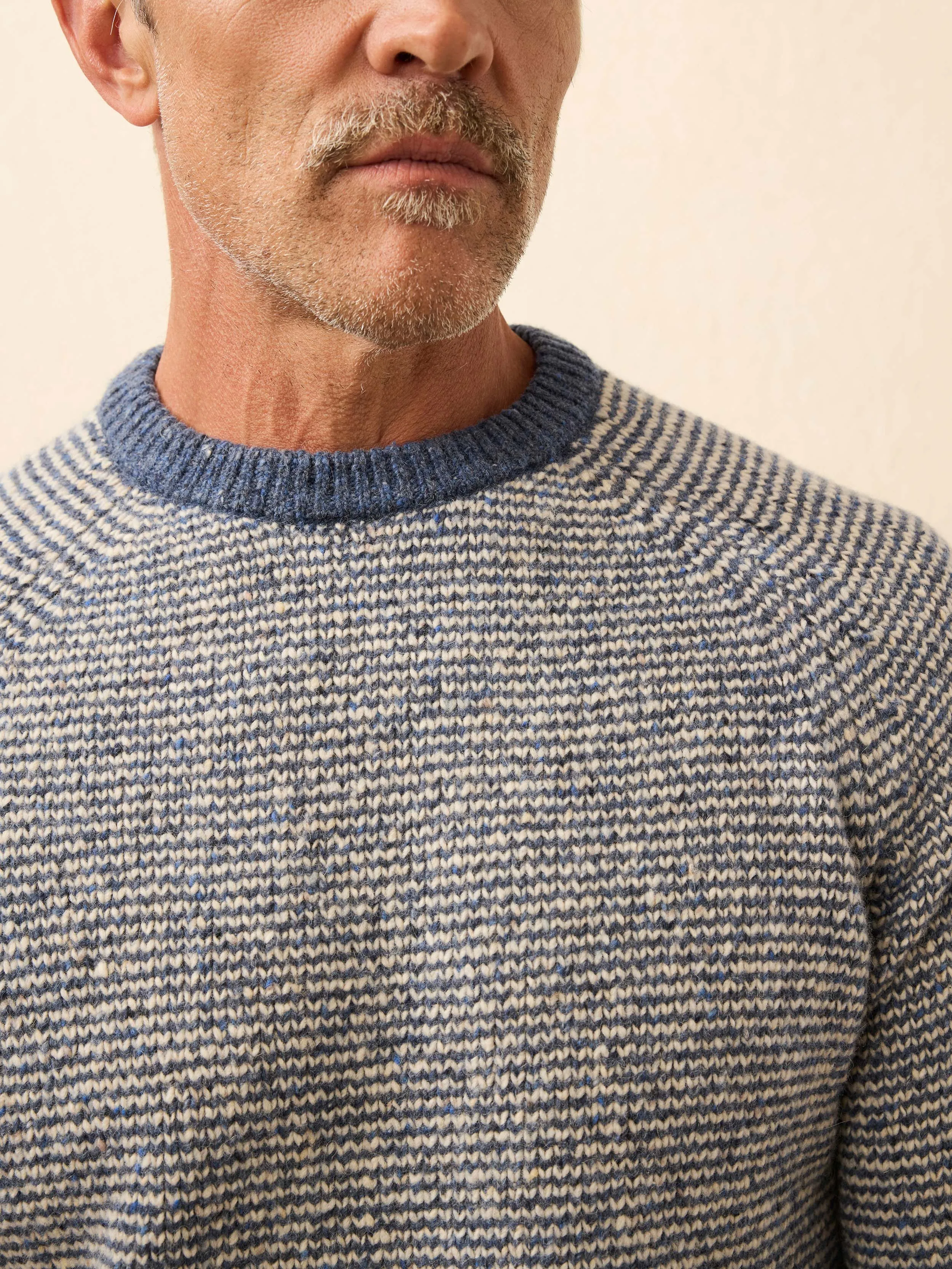 Donegal Crew Sweater - Sea Feeder Marl sold by Faherty product image thumbnail 2