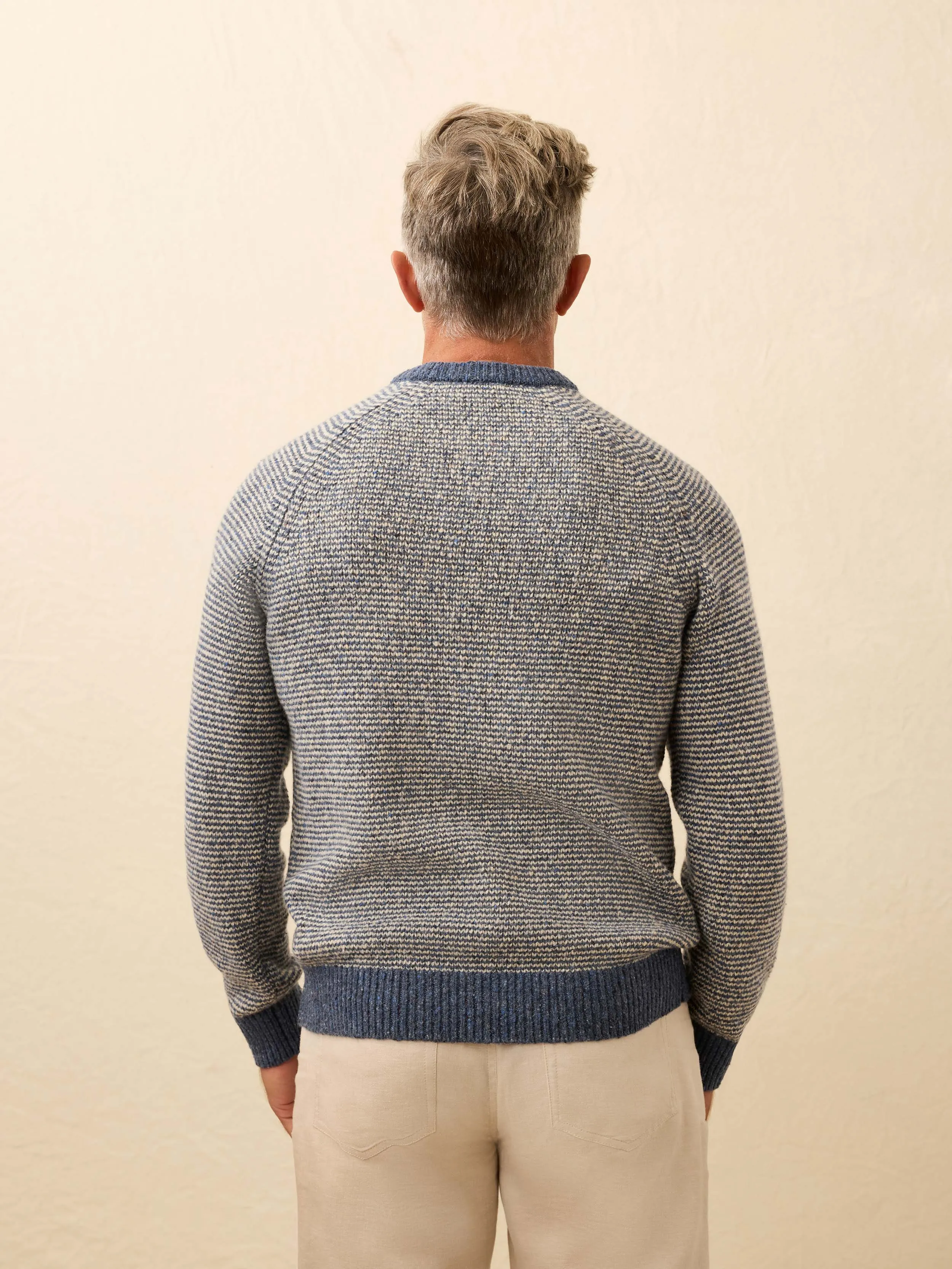 Donegal Crew Sweater - Sea Feeder Marl sold by Faherty product image thumbnail 5