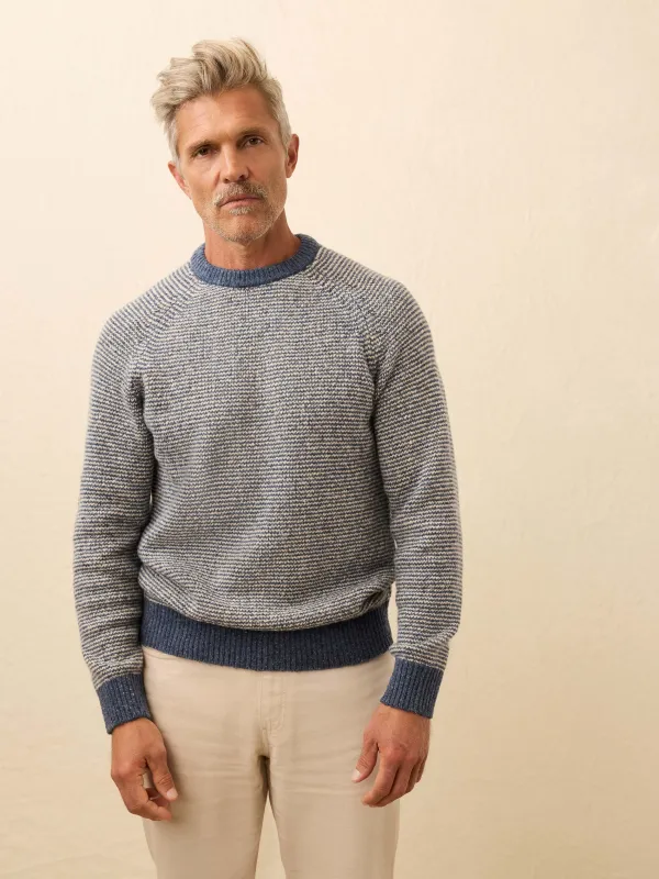 Donegal Crew Sweater - Sea Feeder Marl sold by Faherty