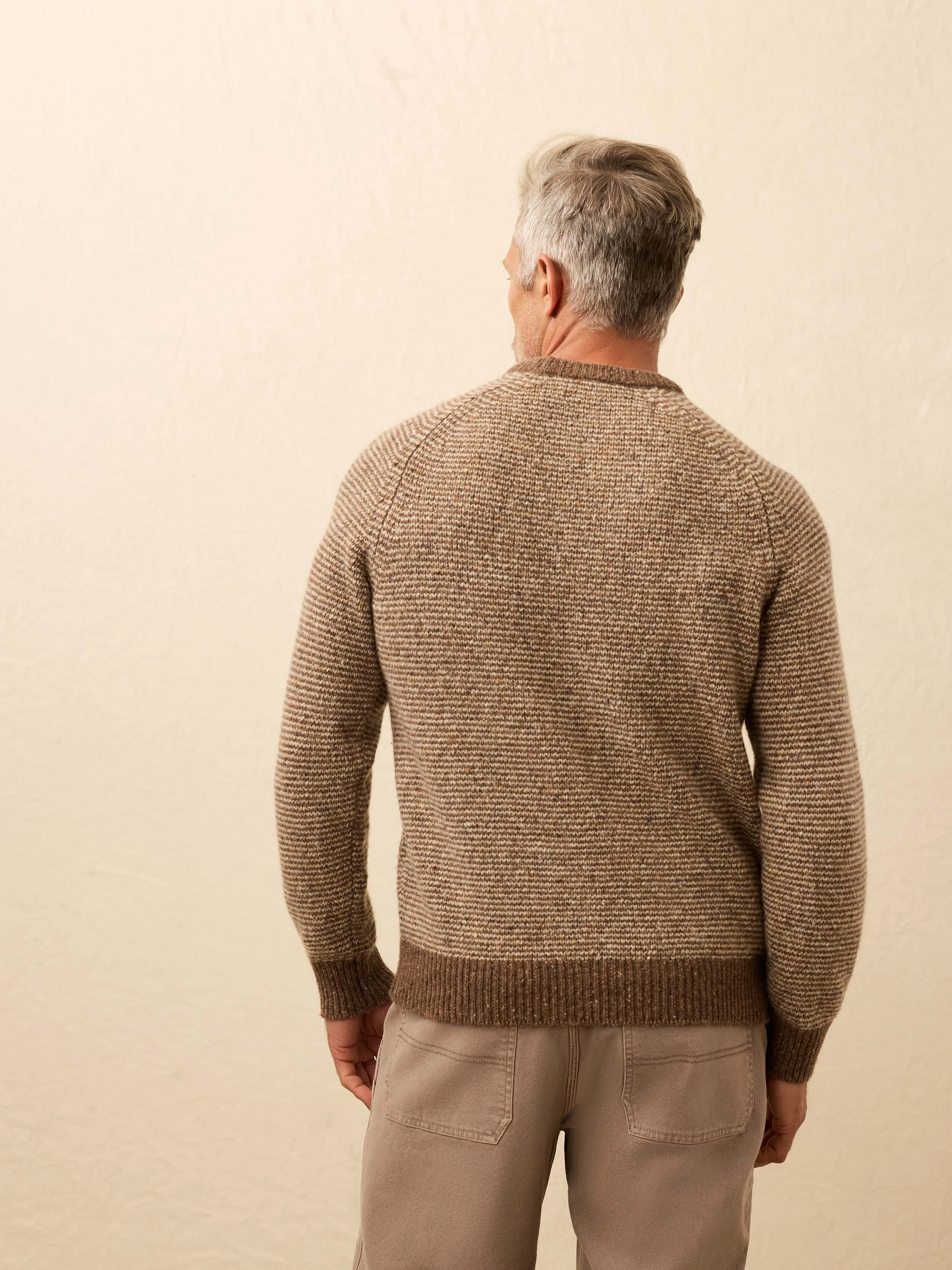 Donegal Crewneck Sweater - Walnut Feeder Marl sold by Faherty product image thumbnail 4