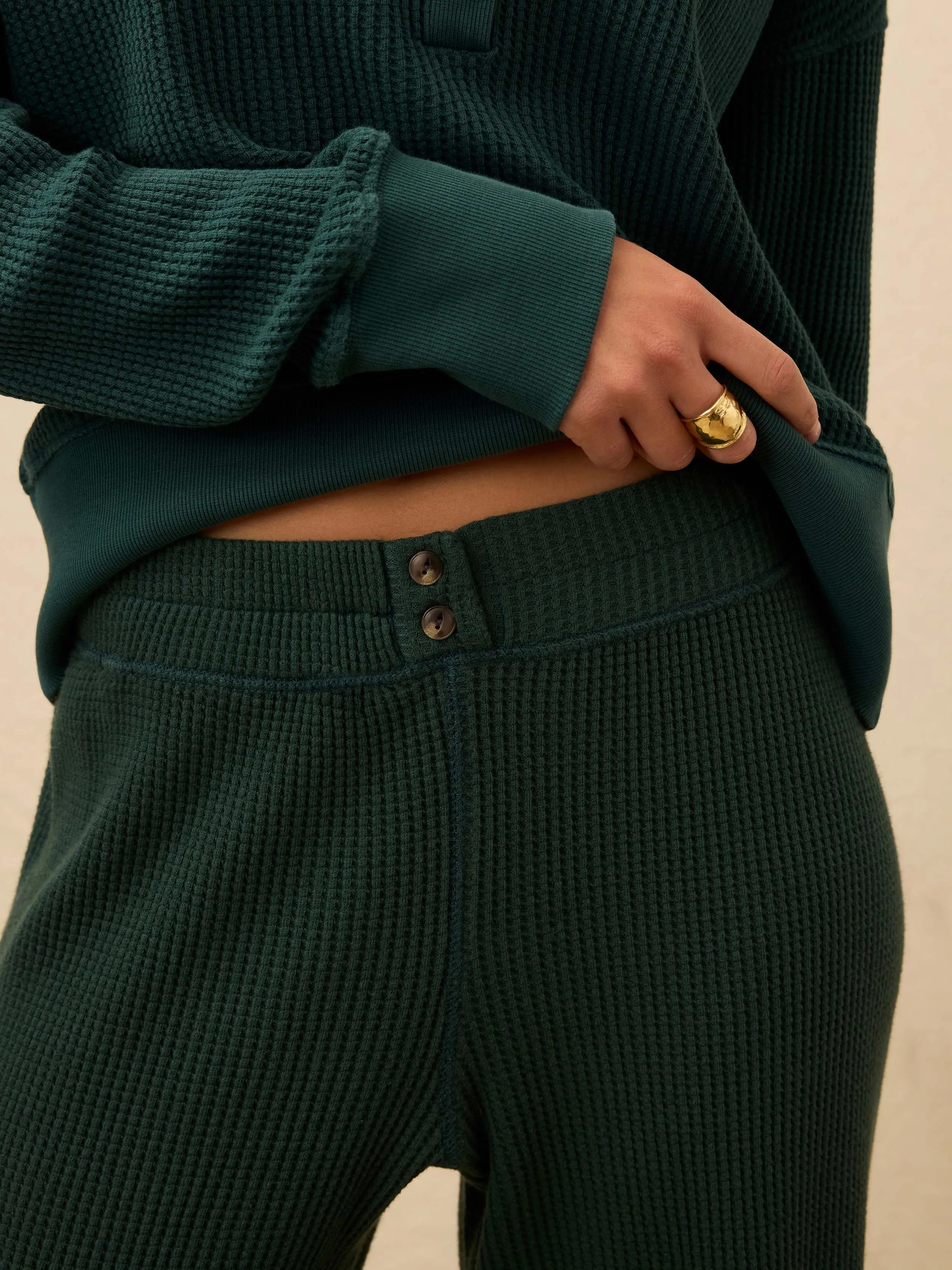 Après Waffle Pant - Seamoss sold by Faherty product image thumbnail 2