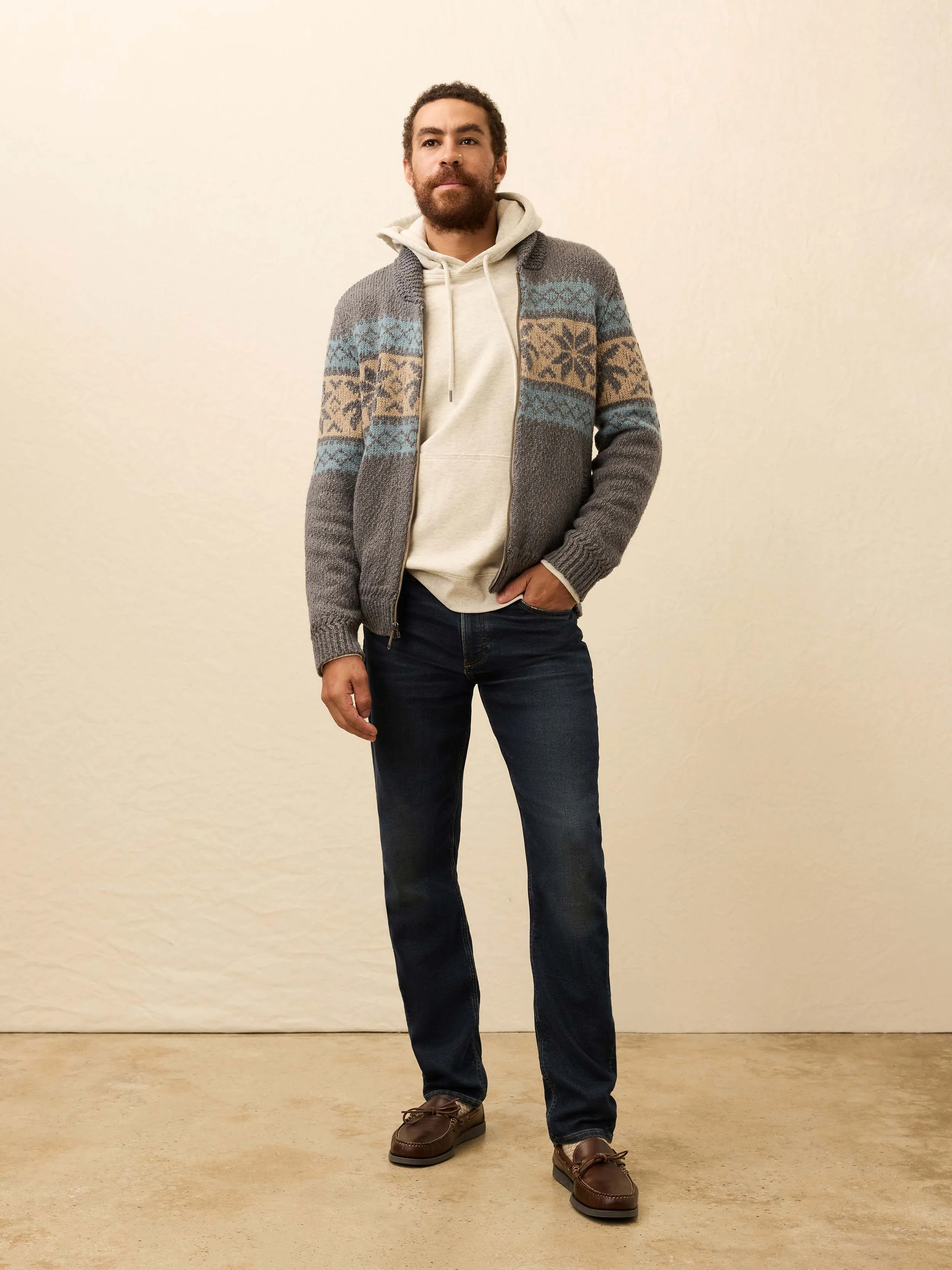 Surf To Snow Zip Cardigan - Iron Coast sold by Faherty product image thumbnail 4