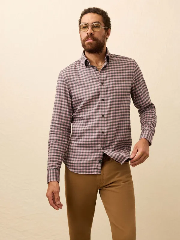 Soft Twill Movement Shirt - Charcoal Plum Gingham sold by Faherty