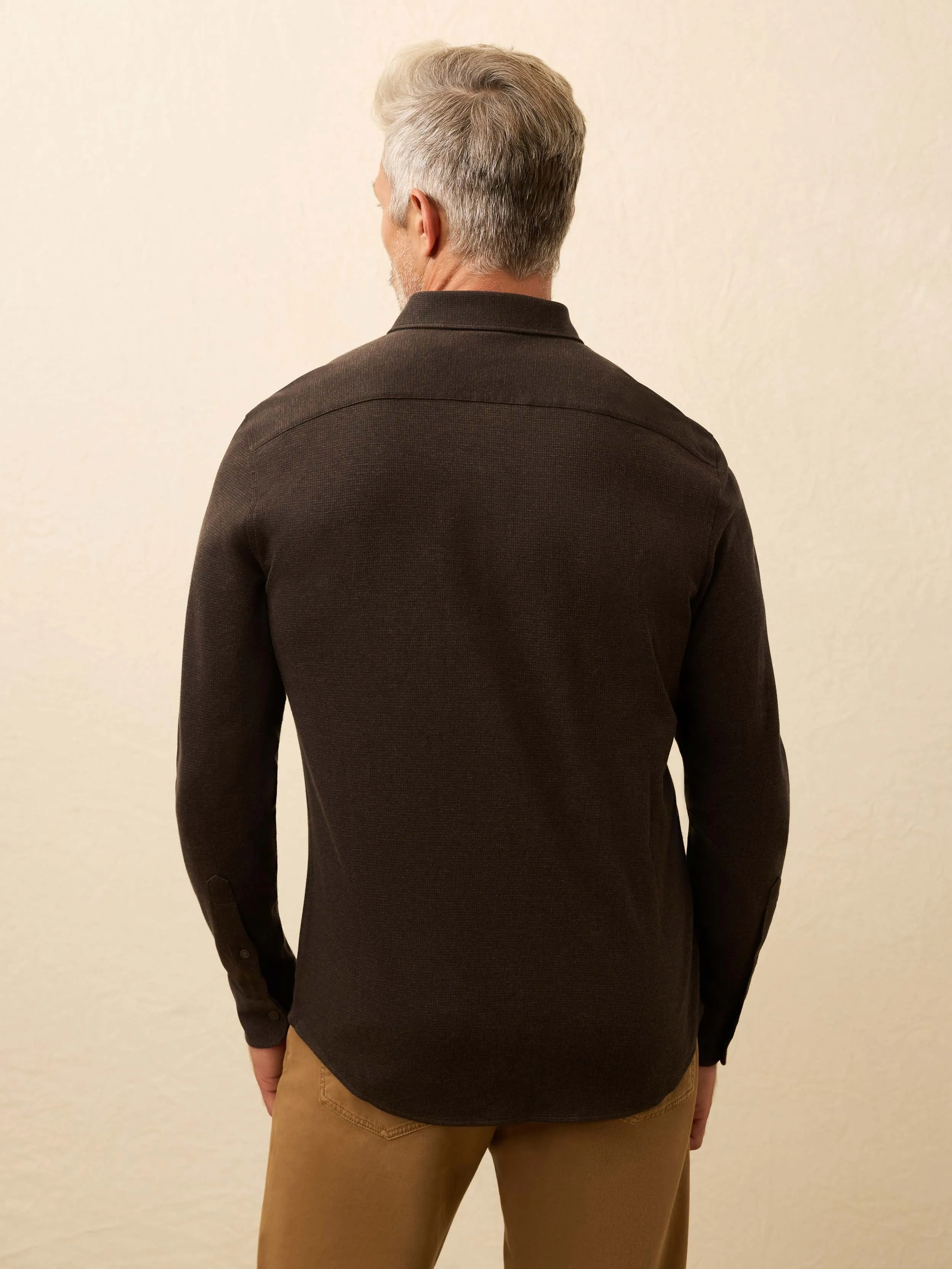 Coastline Knit Shirt - Bear Mountain Houndstooth sold by Faherty product image thumbnail 5