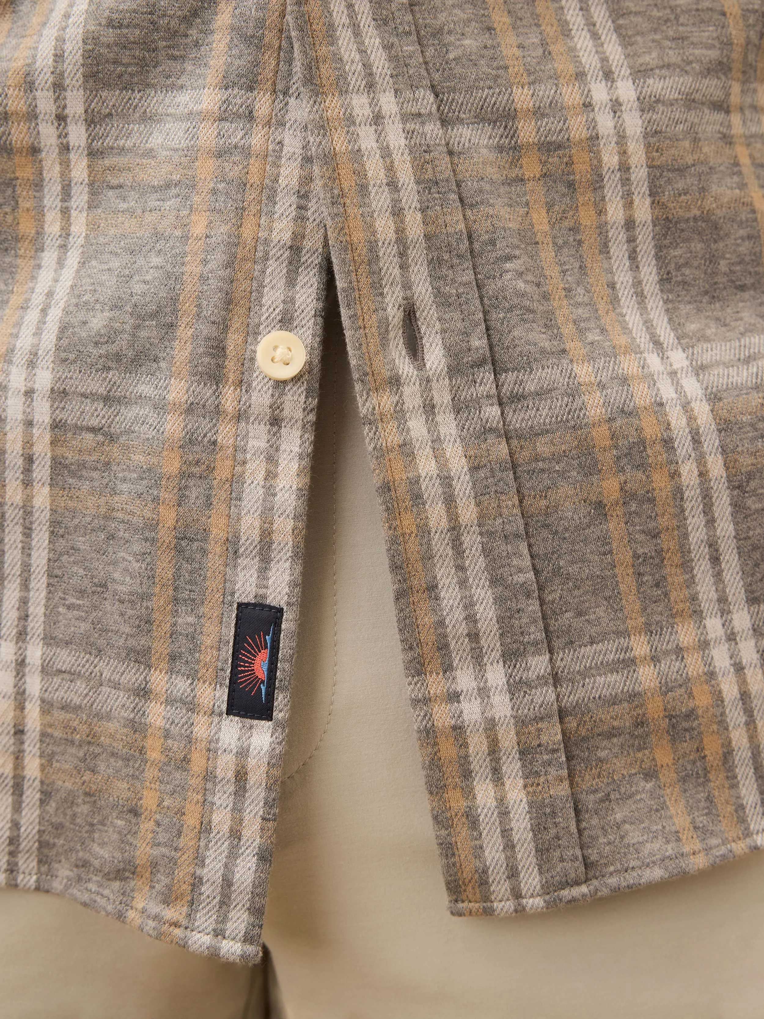 Coastline Knit Shirt - Dune Ash Plaid sold by Faherty product image thumbnail 4