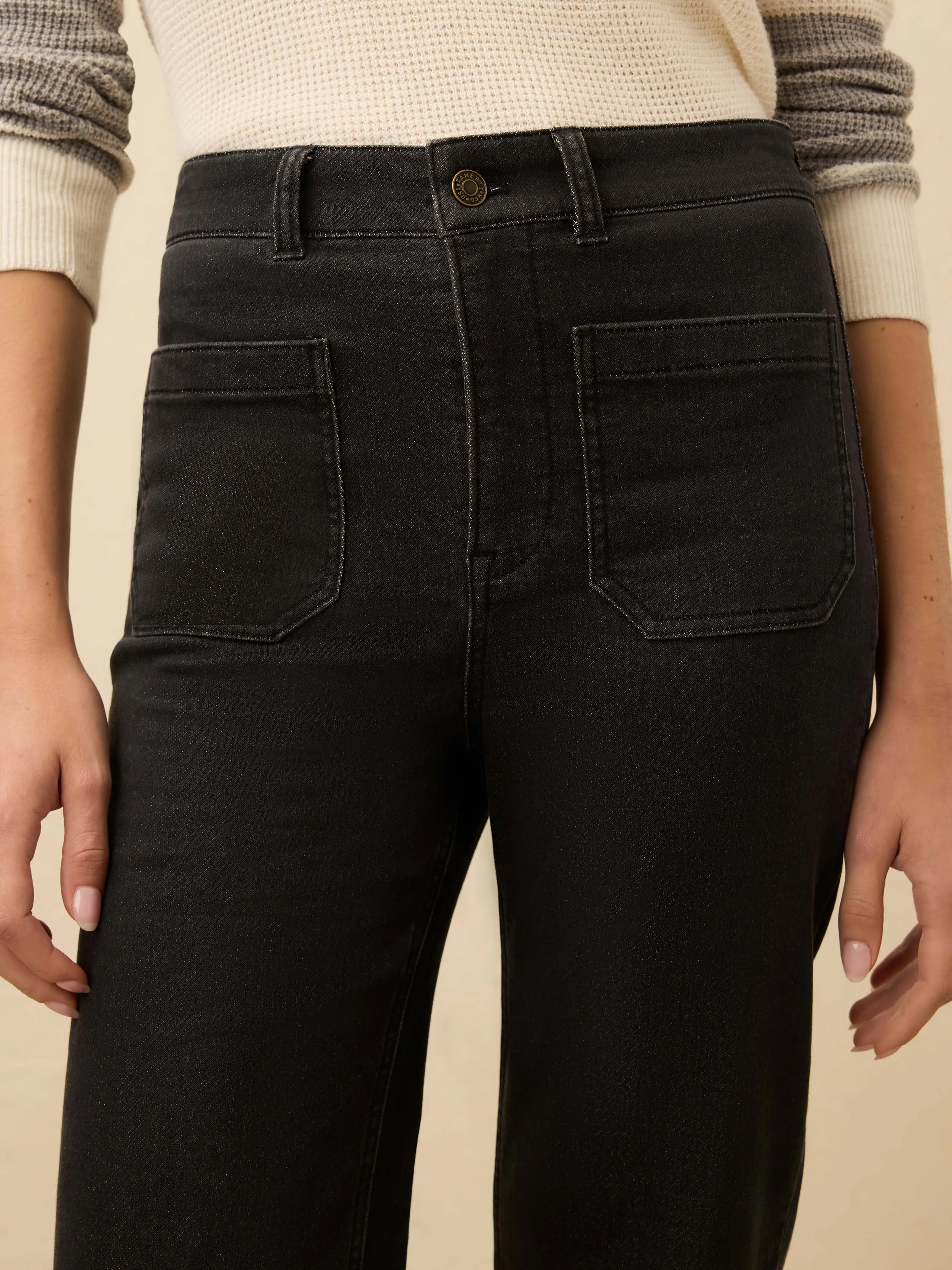 Stretch Terry Patch Pocket Pant - Onyx Black sold by Faherty product image thumbnail 5