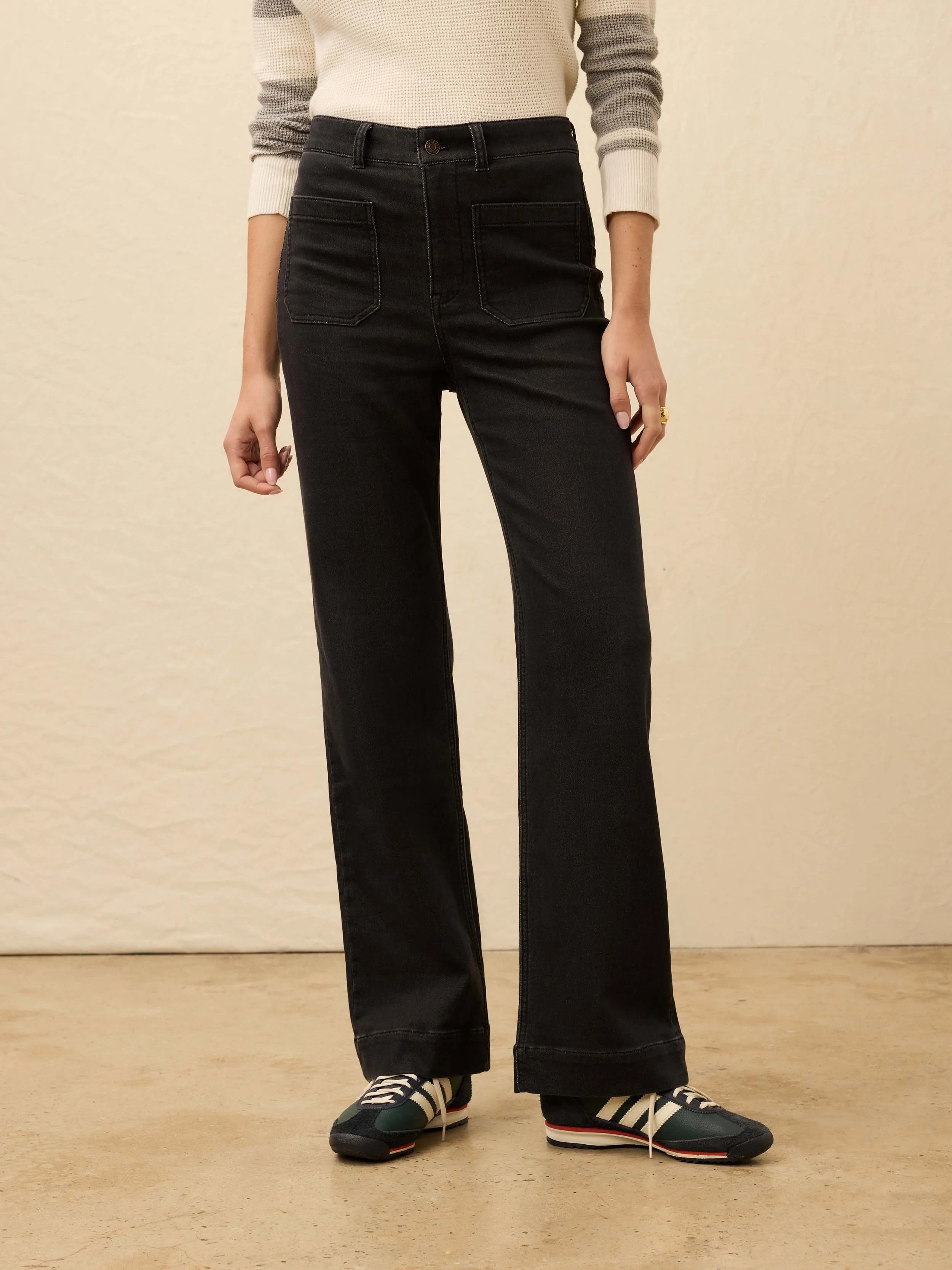 Stretch Terry Patch Pocket Pant - Onyx Black sold by Faherty product image thumbnail 3