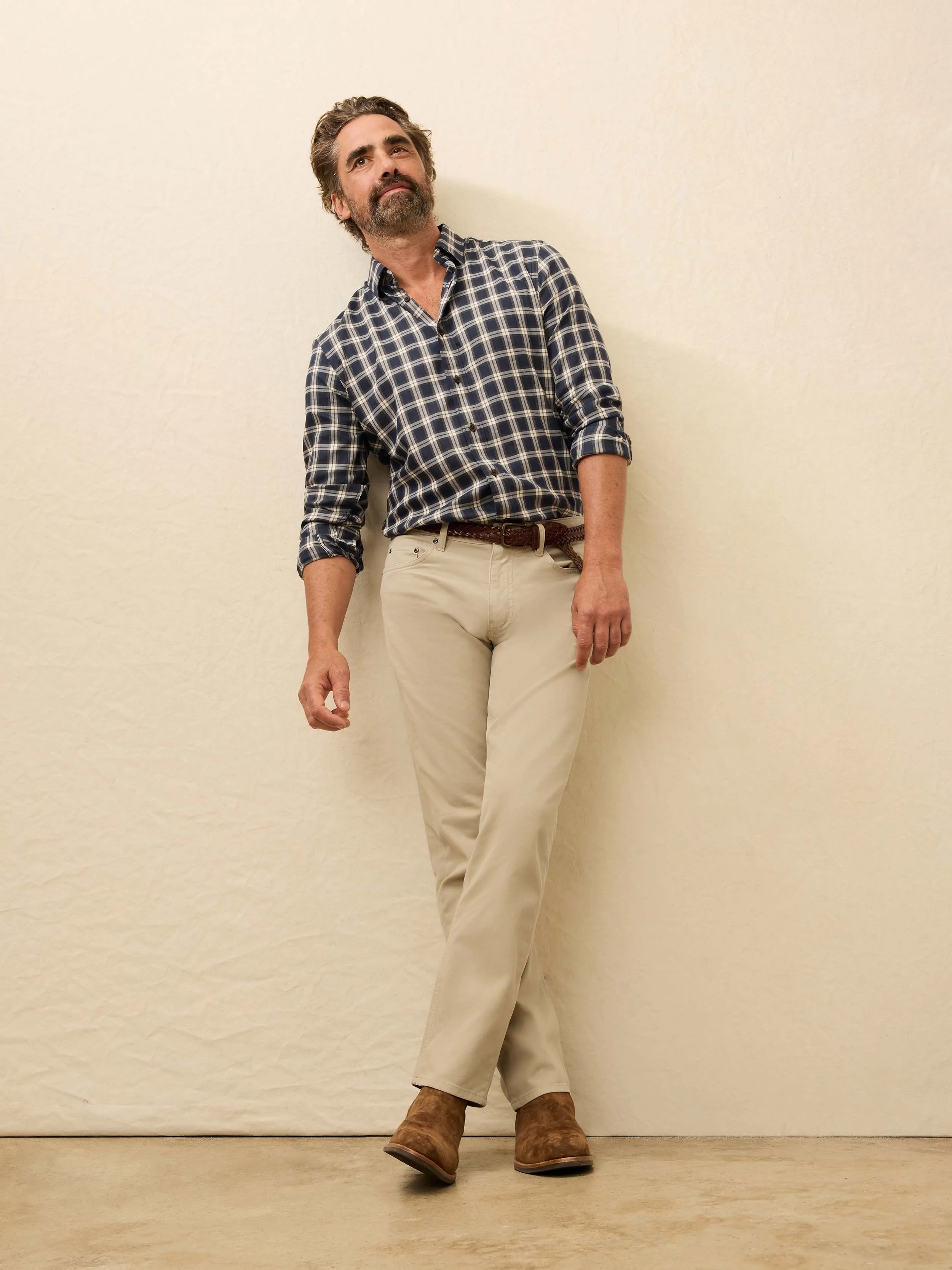 Reserve Twill 5-Pocket Pant - Rocky Cliff sold by Faherty product image thumbnail 5